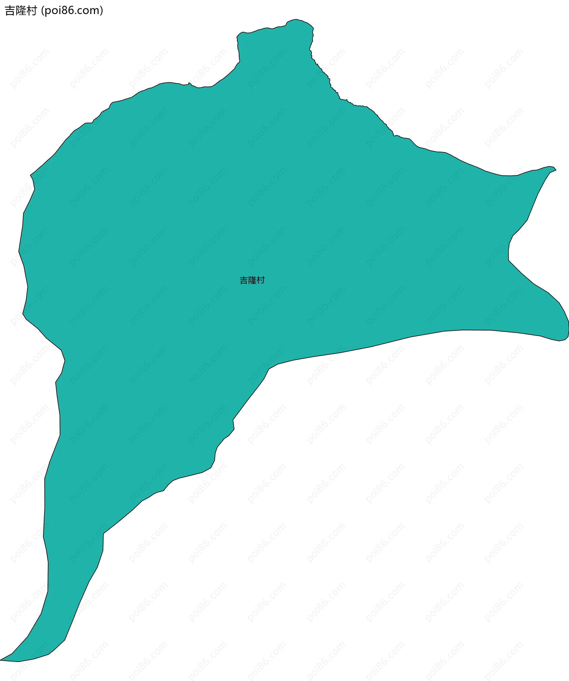 吉隆村边界地图