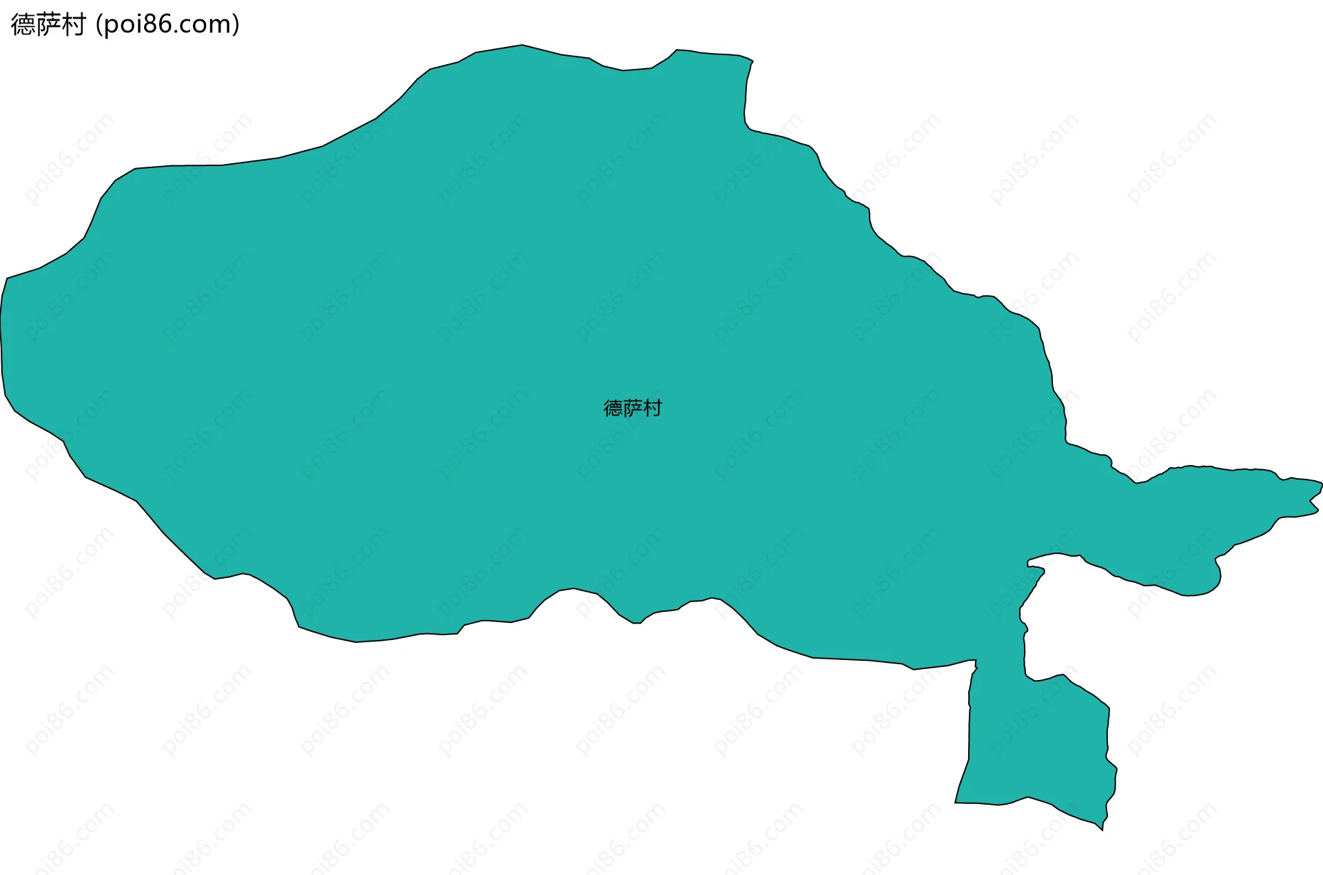 德萨村边界地图