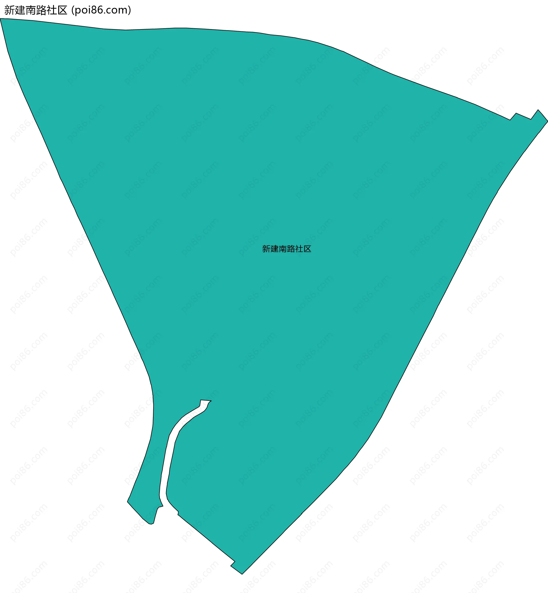 新建南路社区边界地图