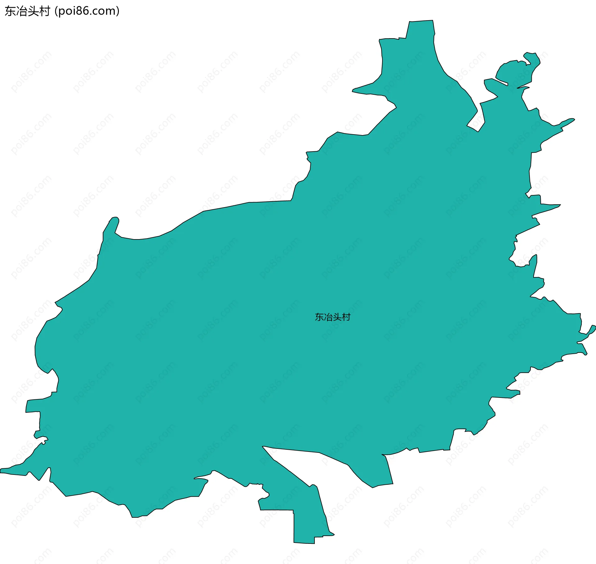 东冶头村边界地图