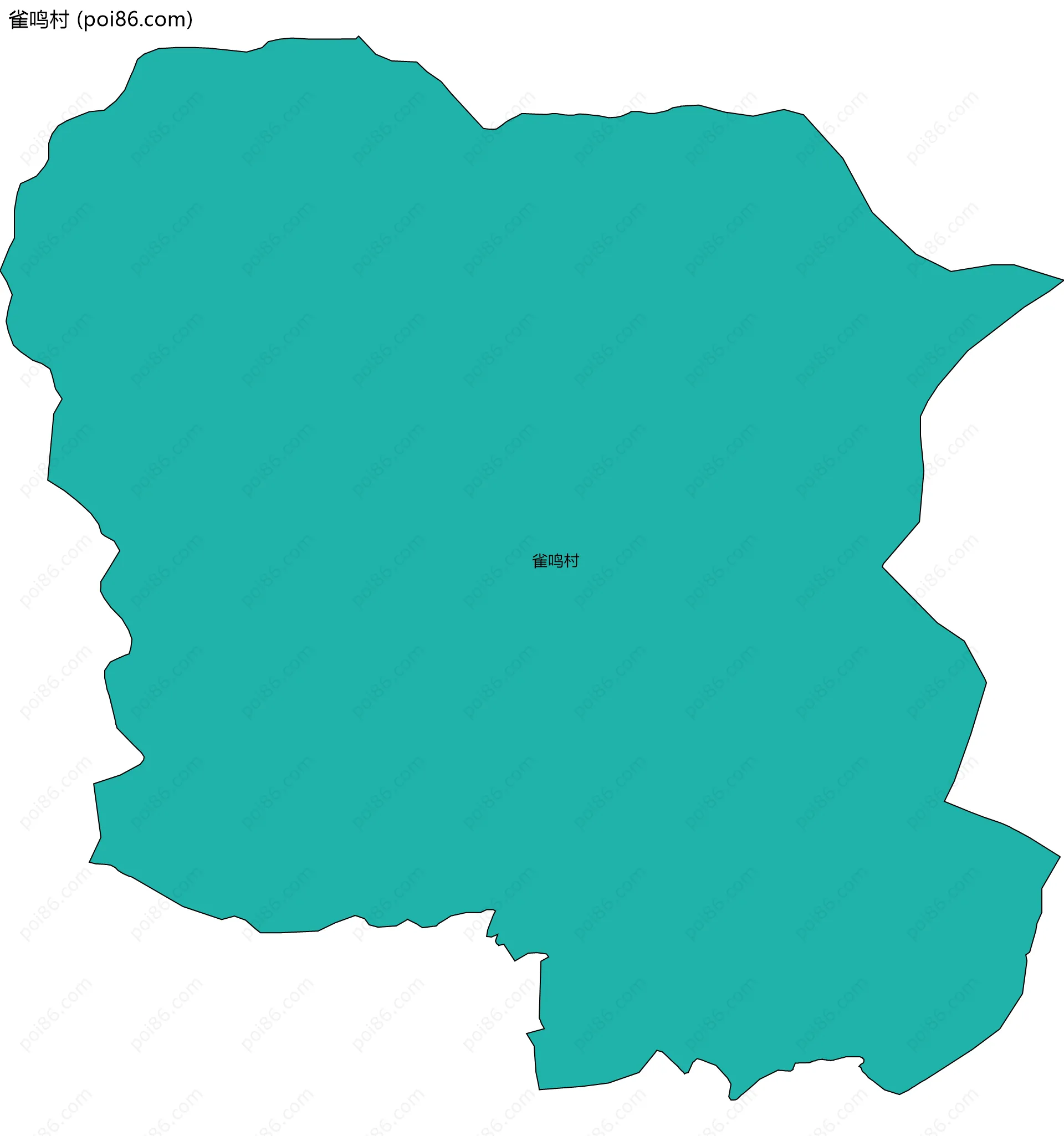 雀鸣村边界地图