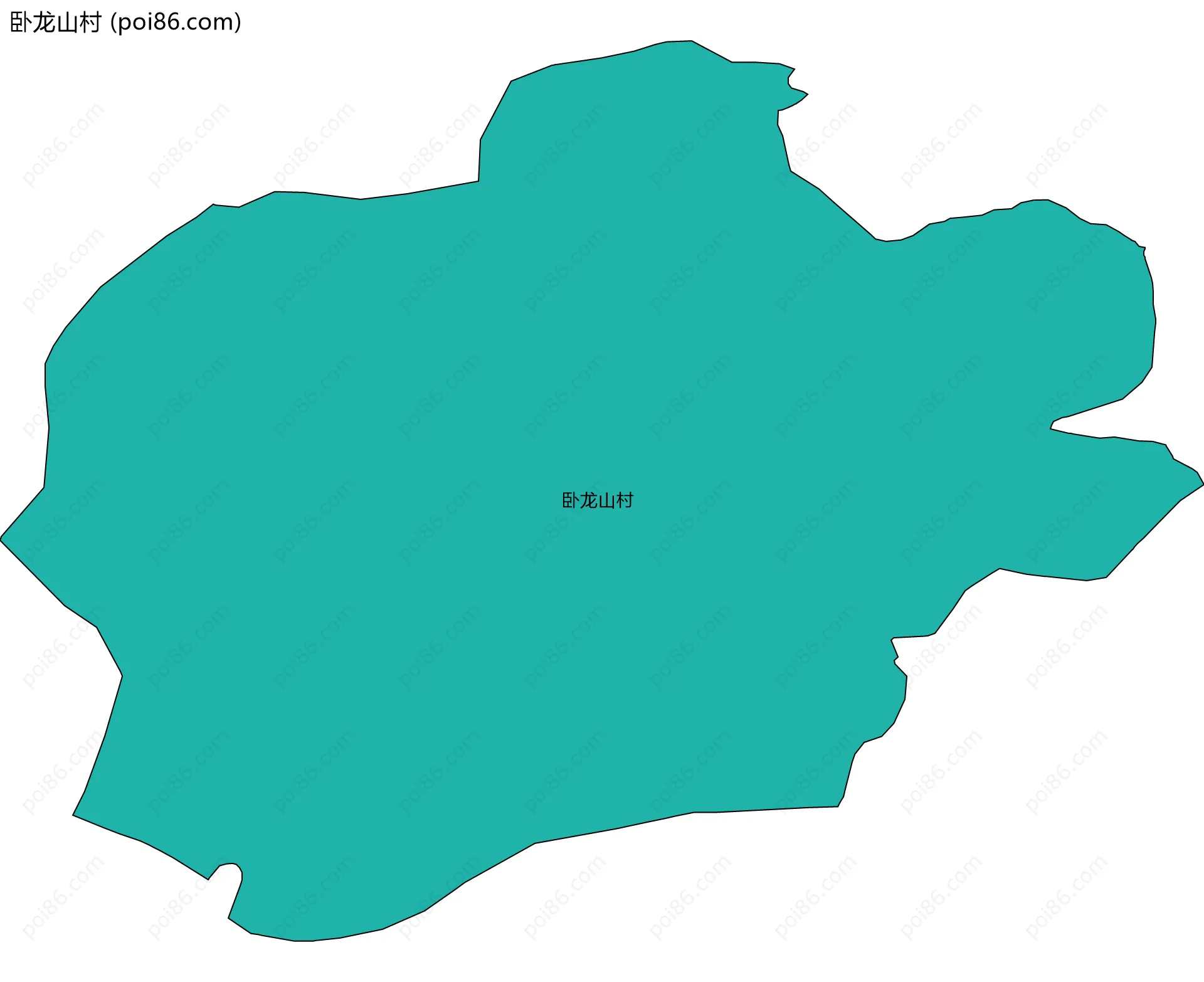 卧龙山村边界地图