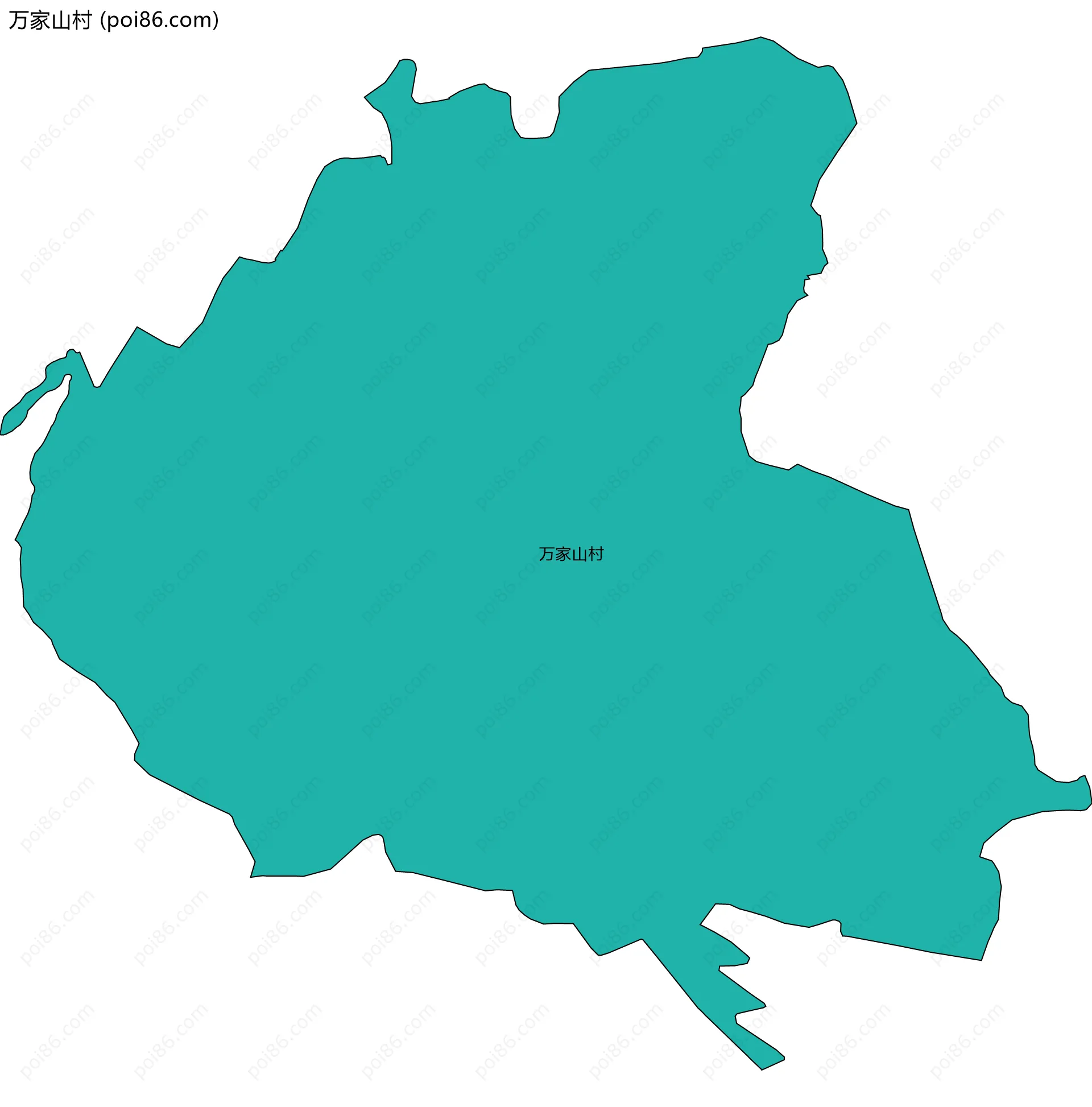 万家山村边界地图