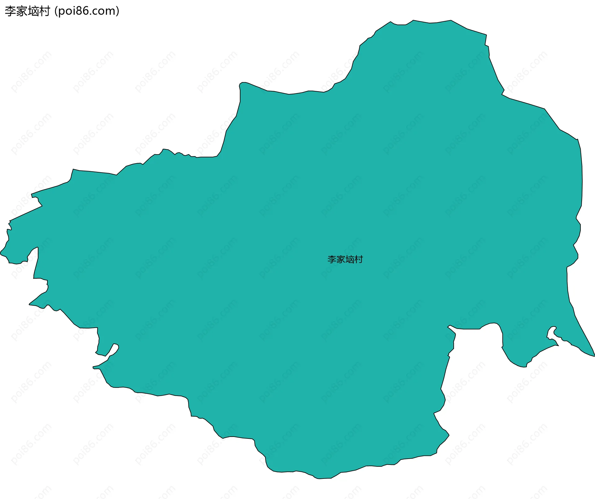 李家垴村边界地图