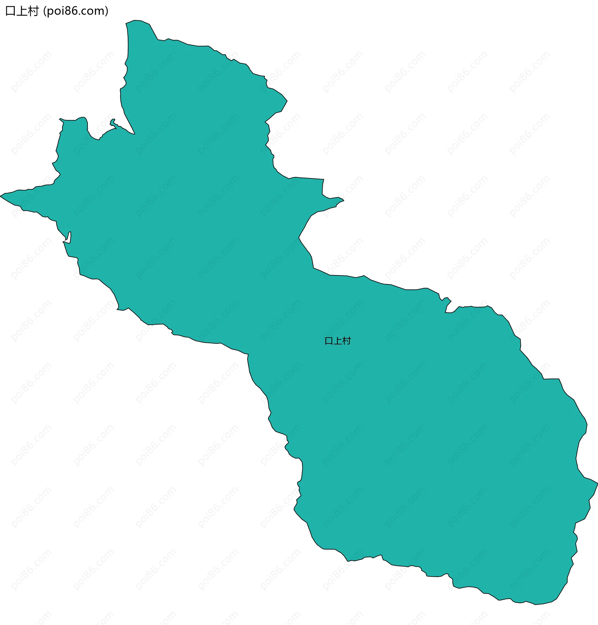 口上村边界地图