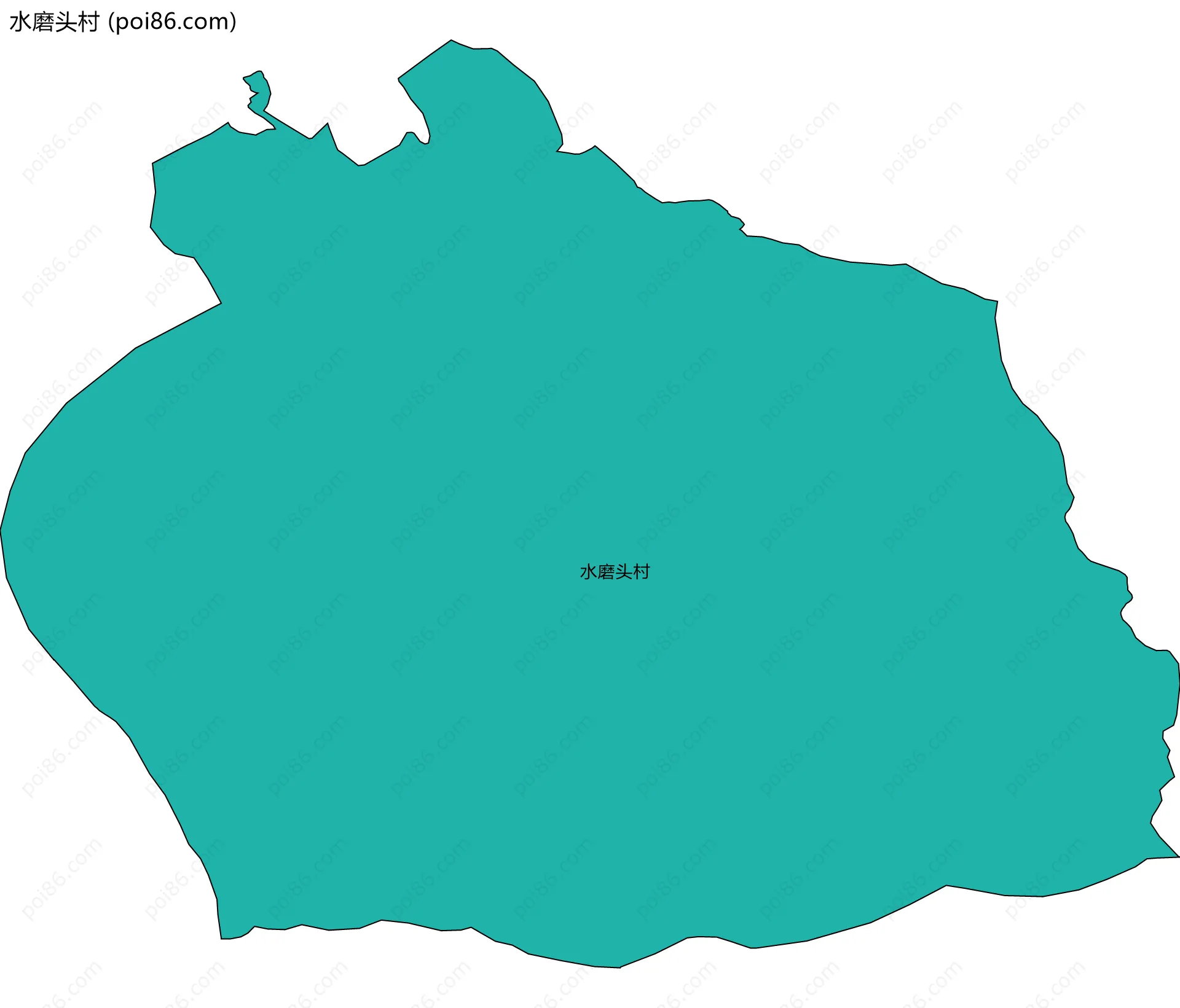 水磨头村边界地图