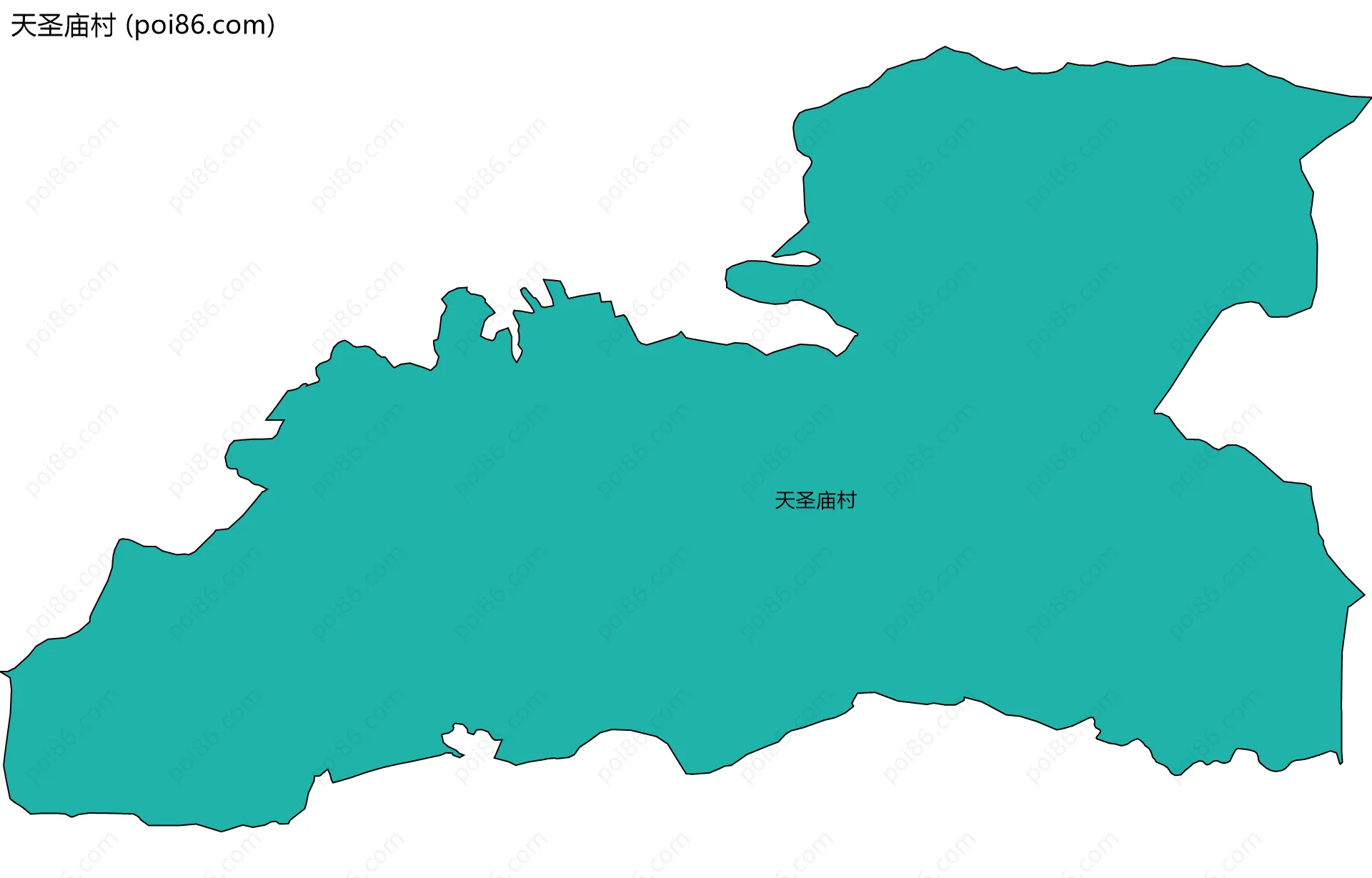 天圣庙村边界地图