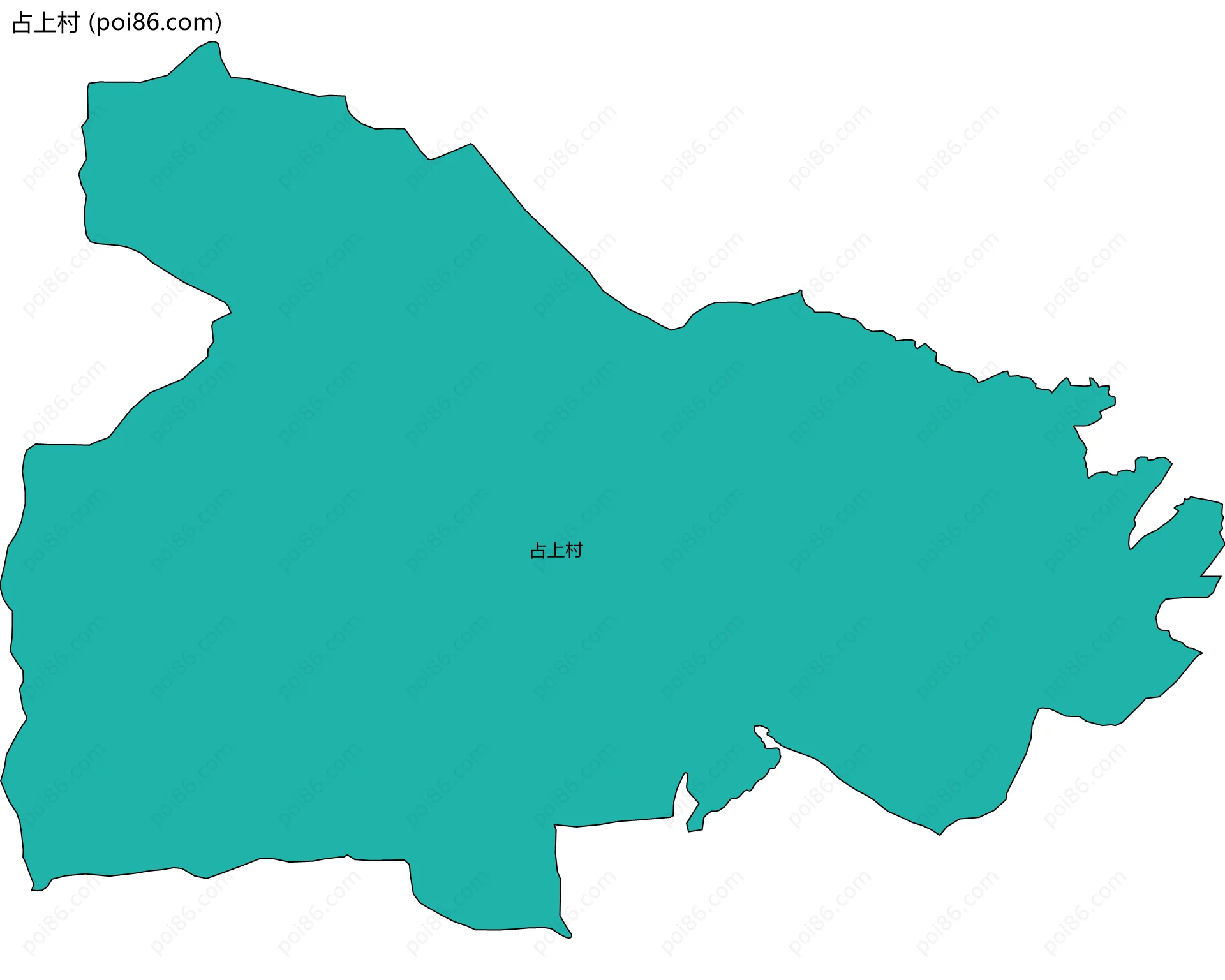 占上村边界地图