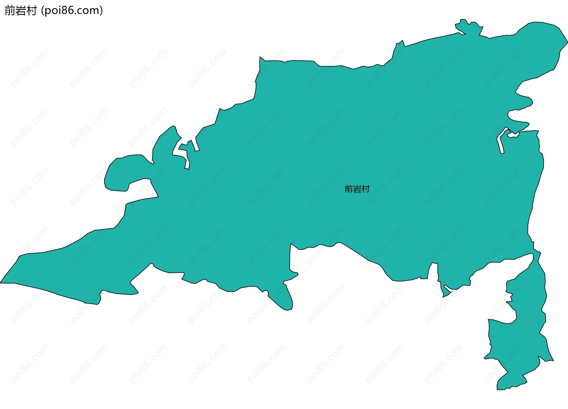 前岩村边界地图