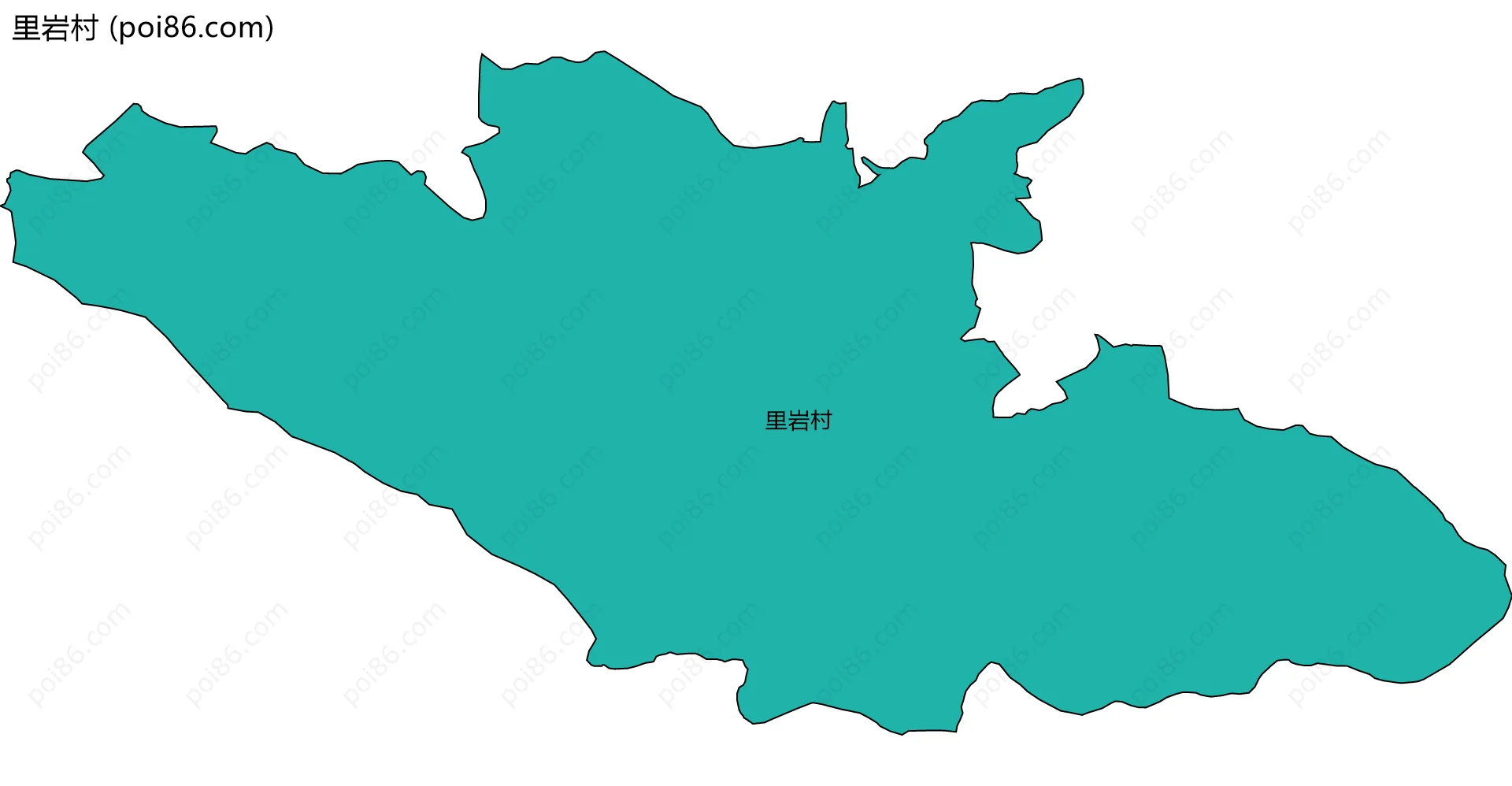 里岩村边界地图