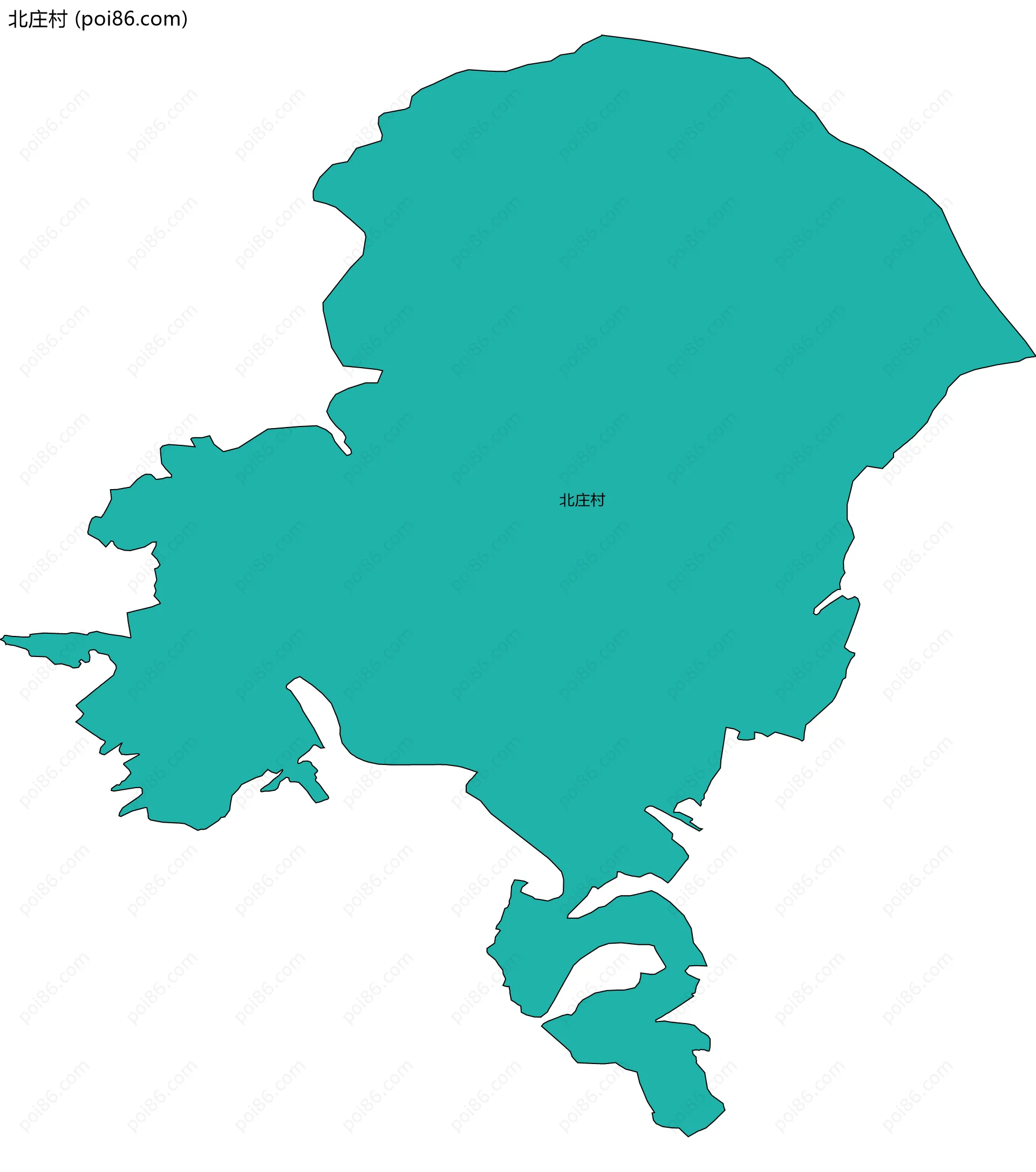 北庄村边界地图