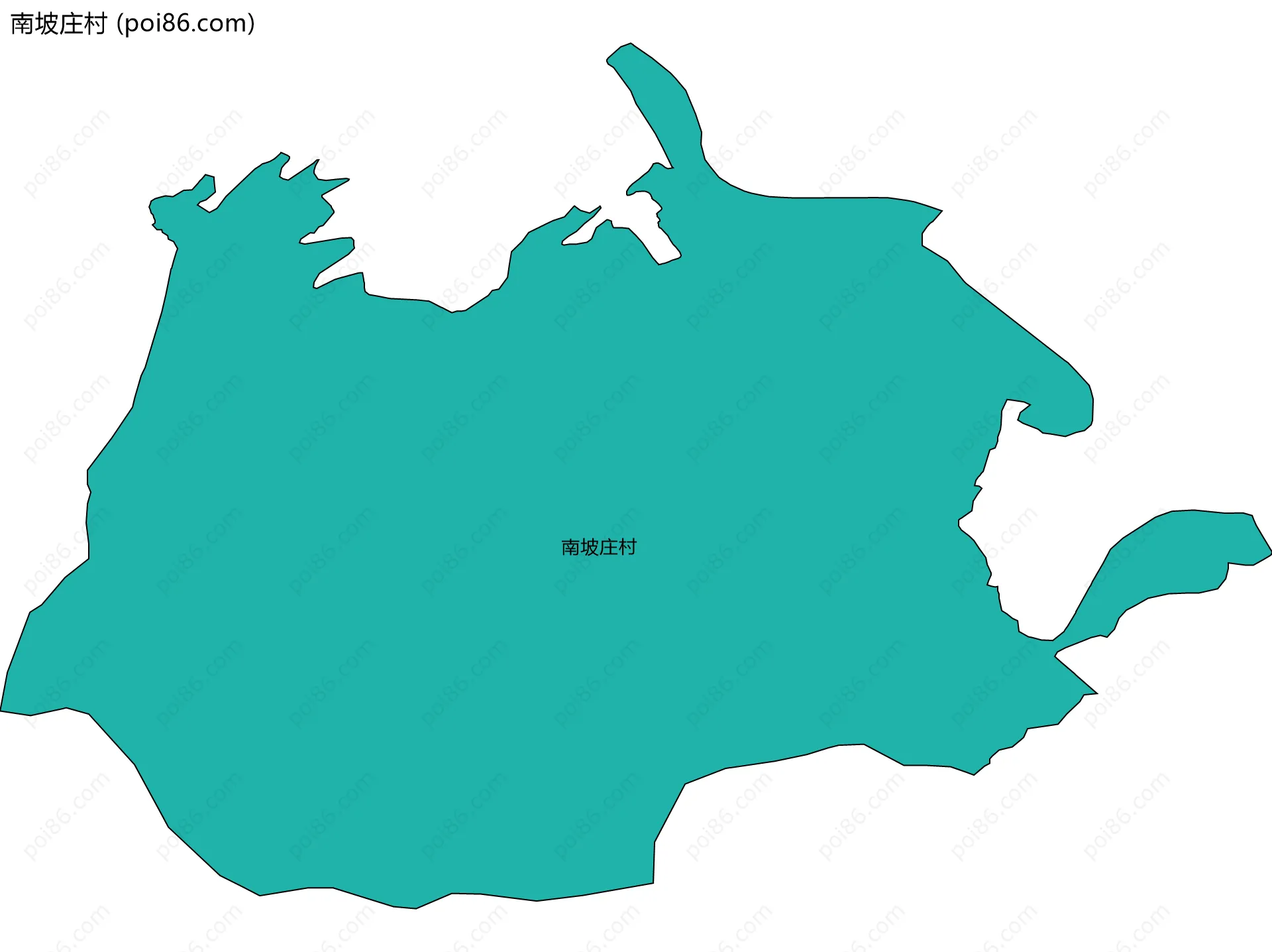 南坡庄村边界地图