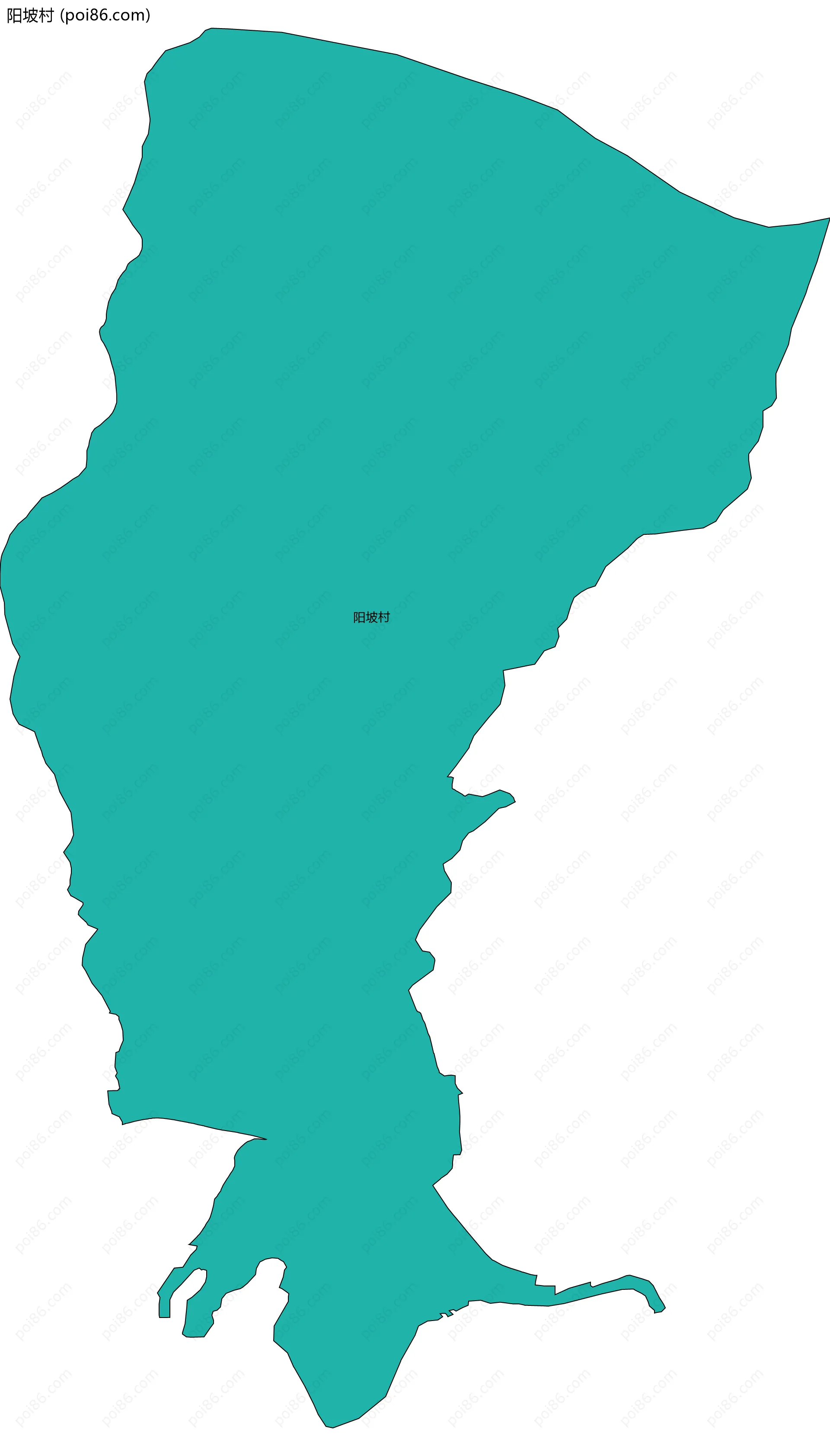 阳坡村边界地图