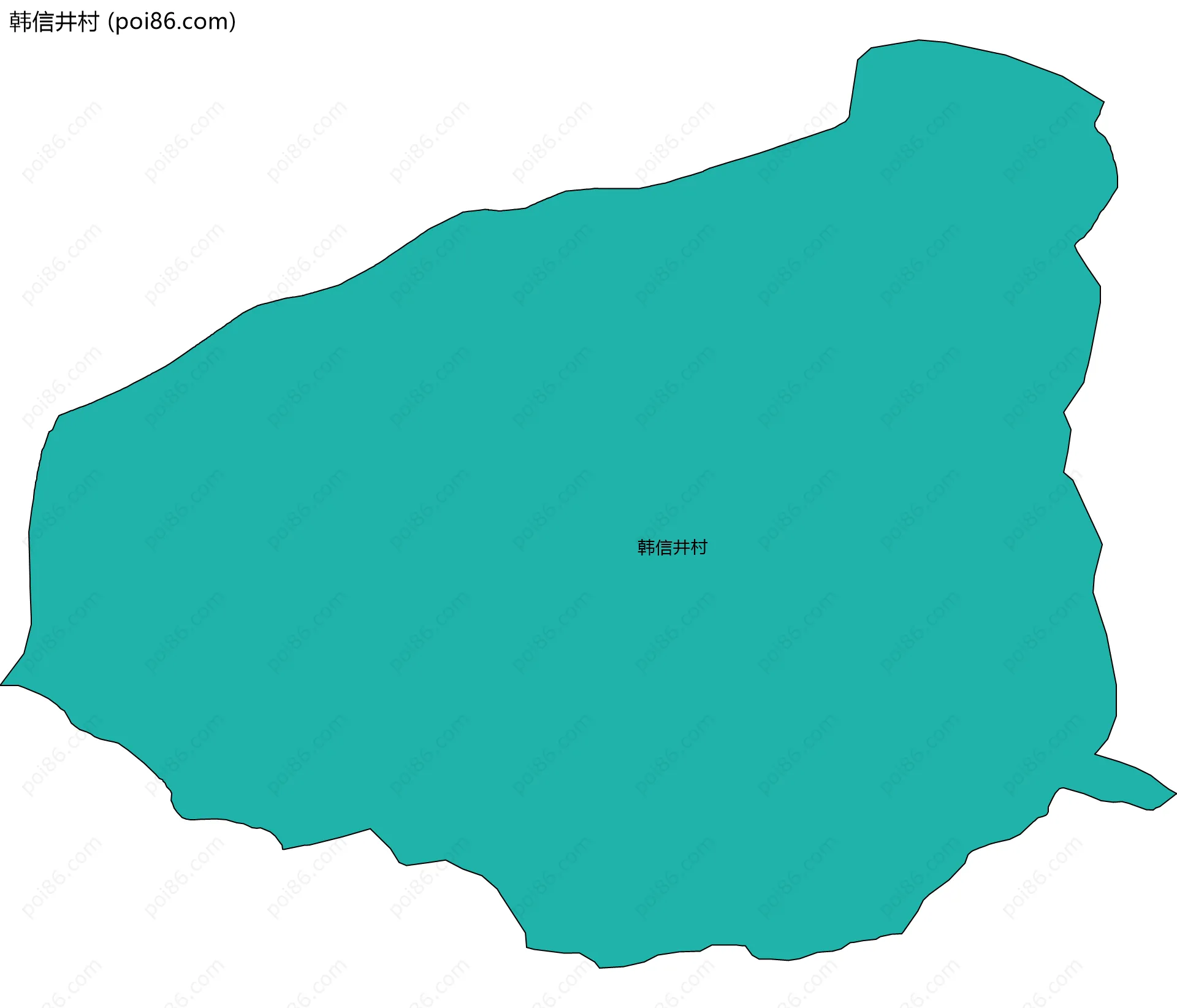 韩信井村边界地图