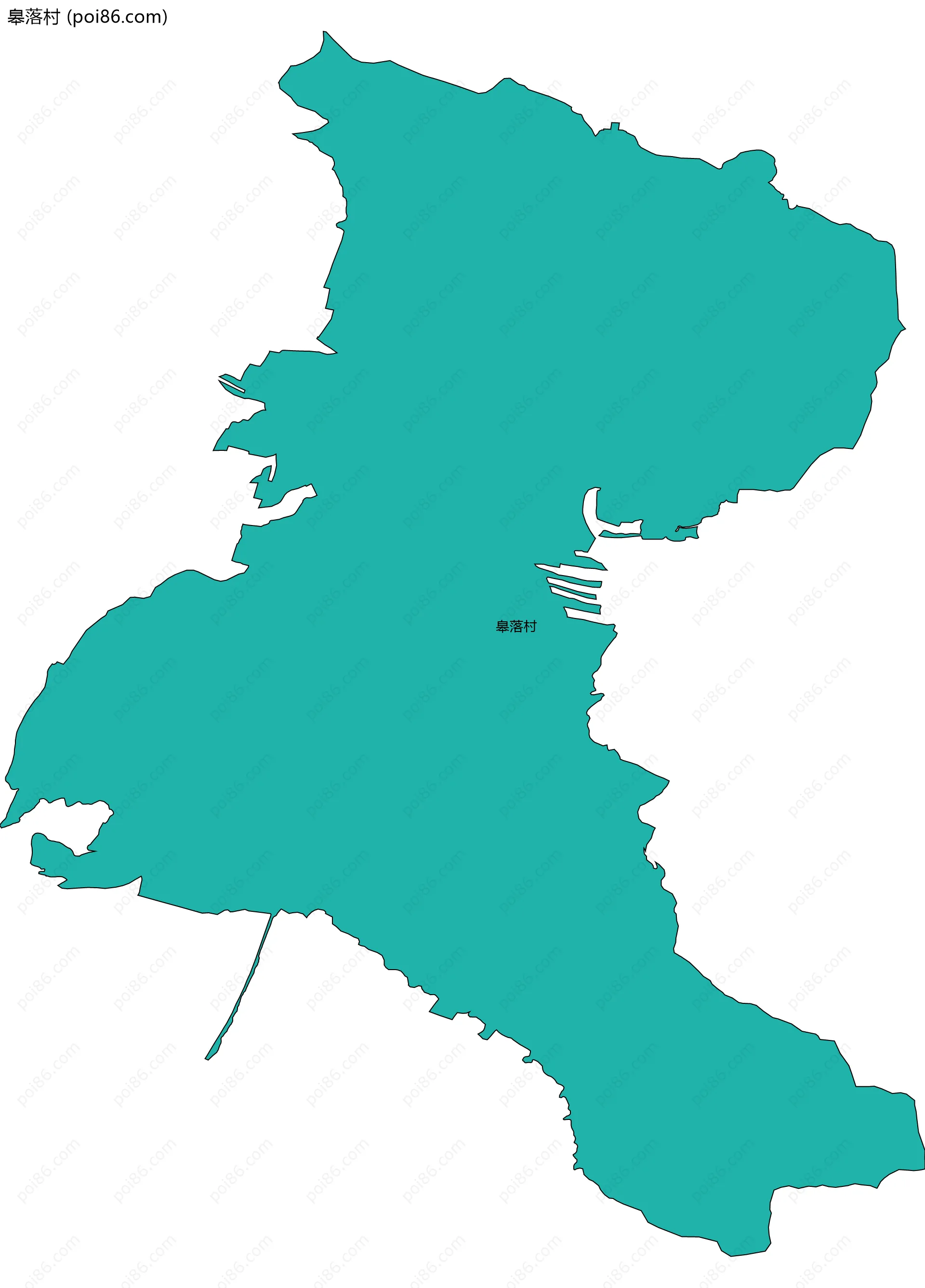 皋落村边界地图