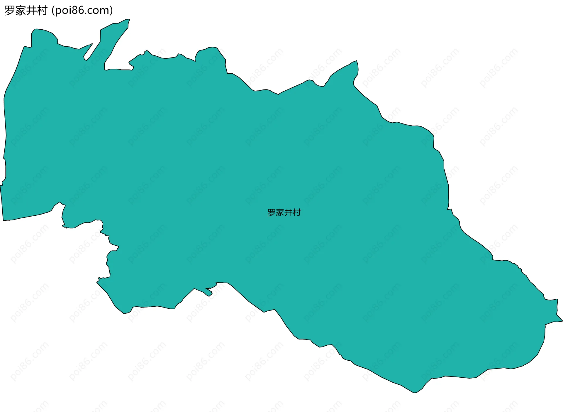 罗家井村边界地图