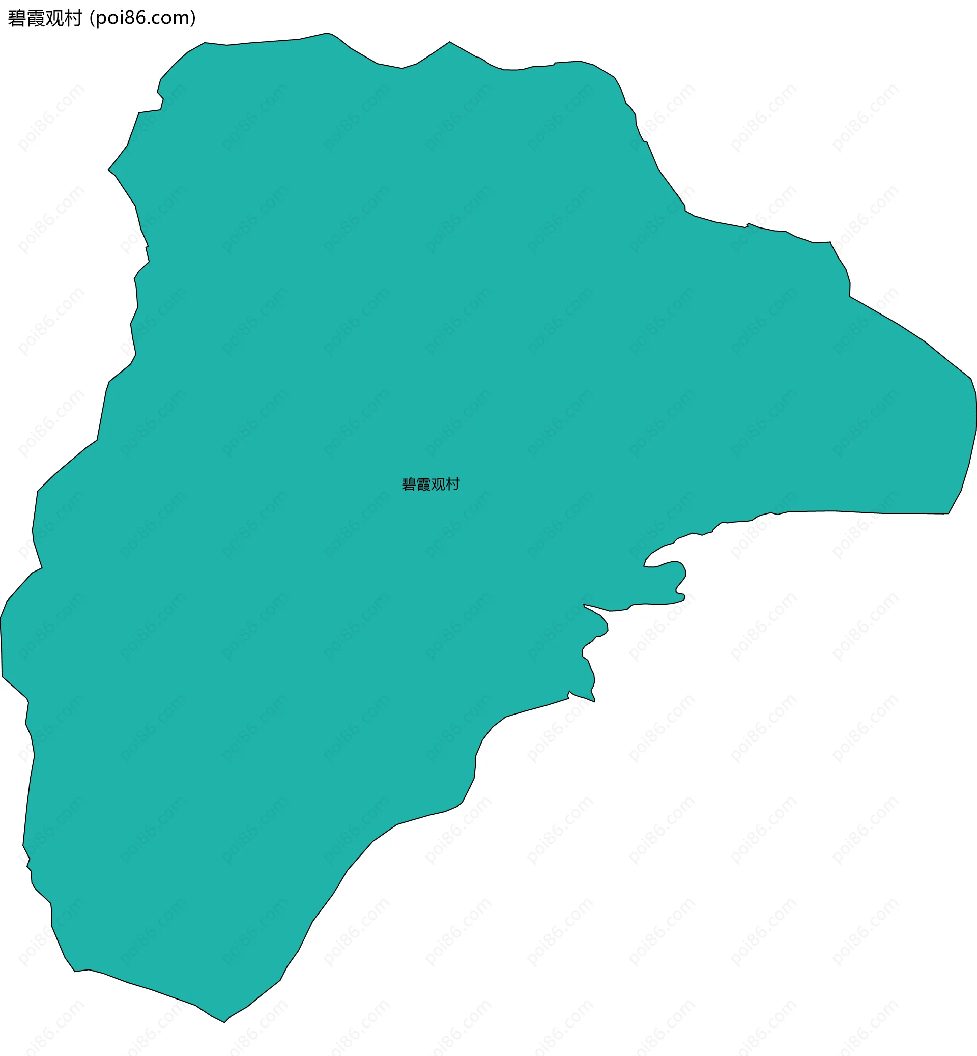 碧霞观村边界地图