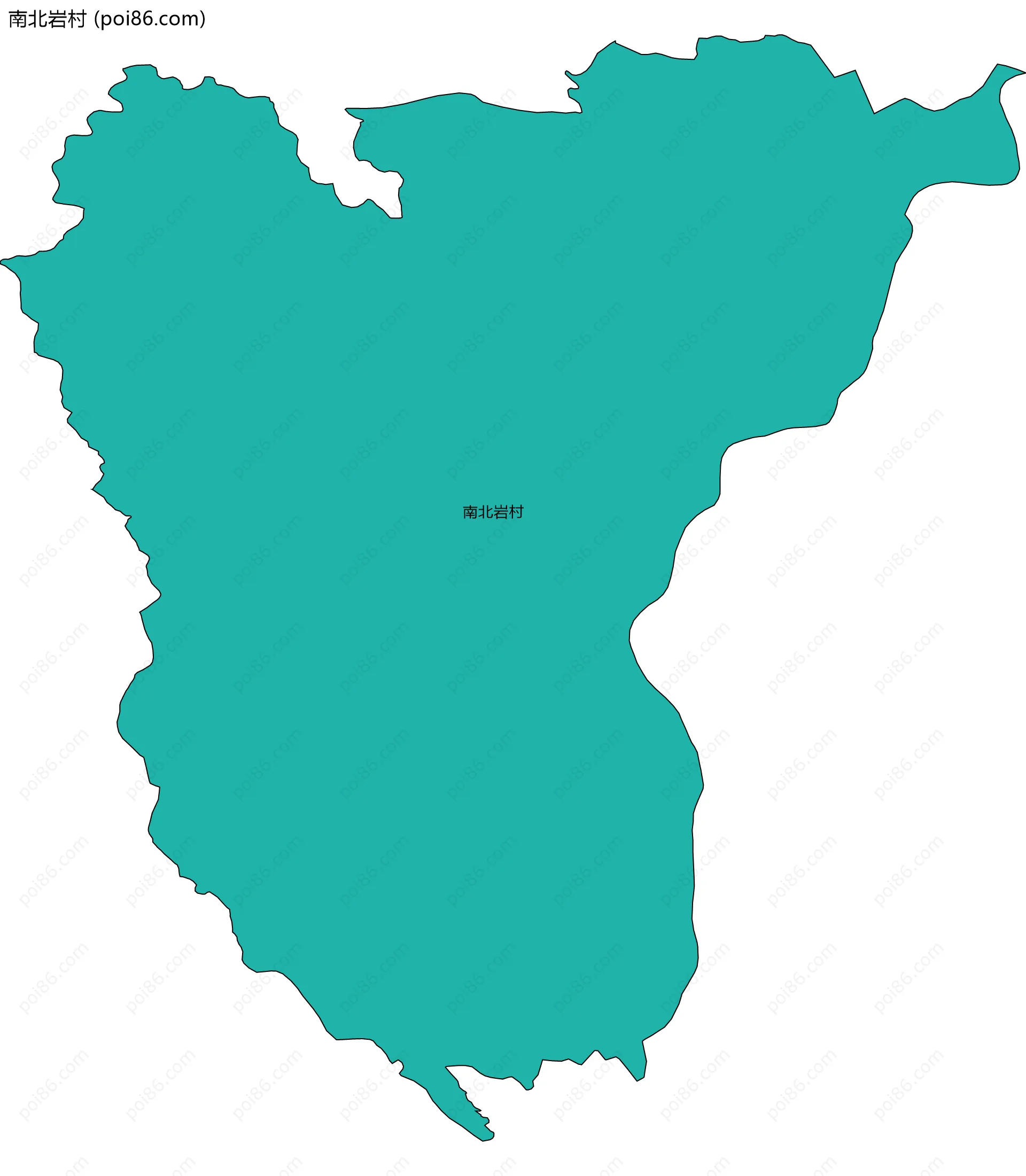 南北岩村边界地图