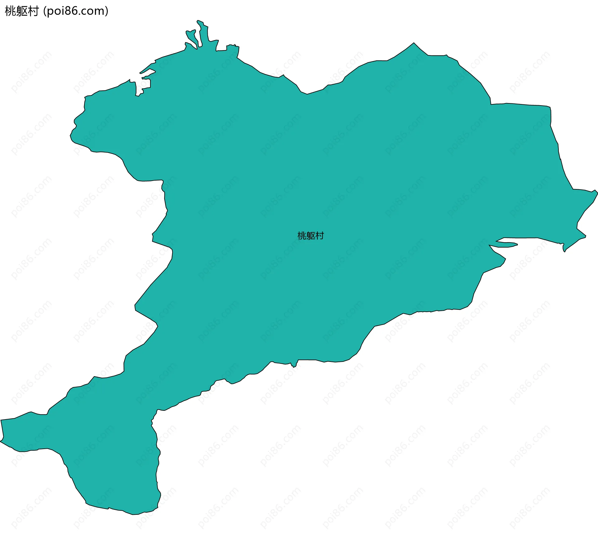 桃躯村边界地图