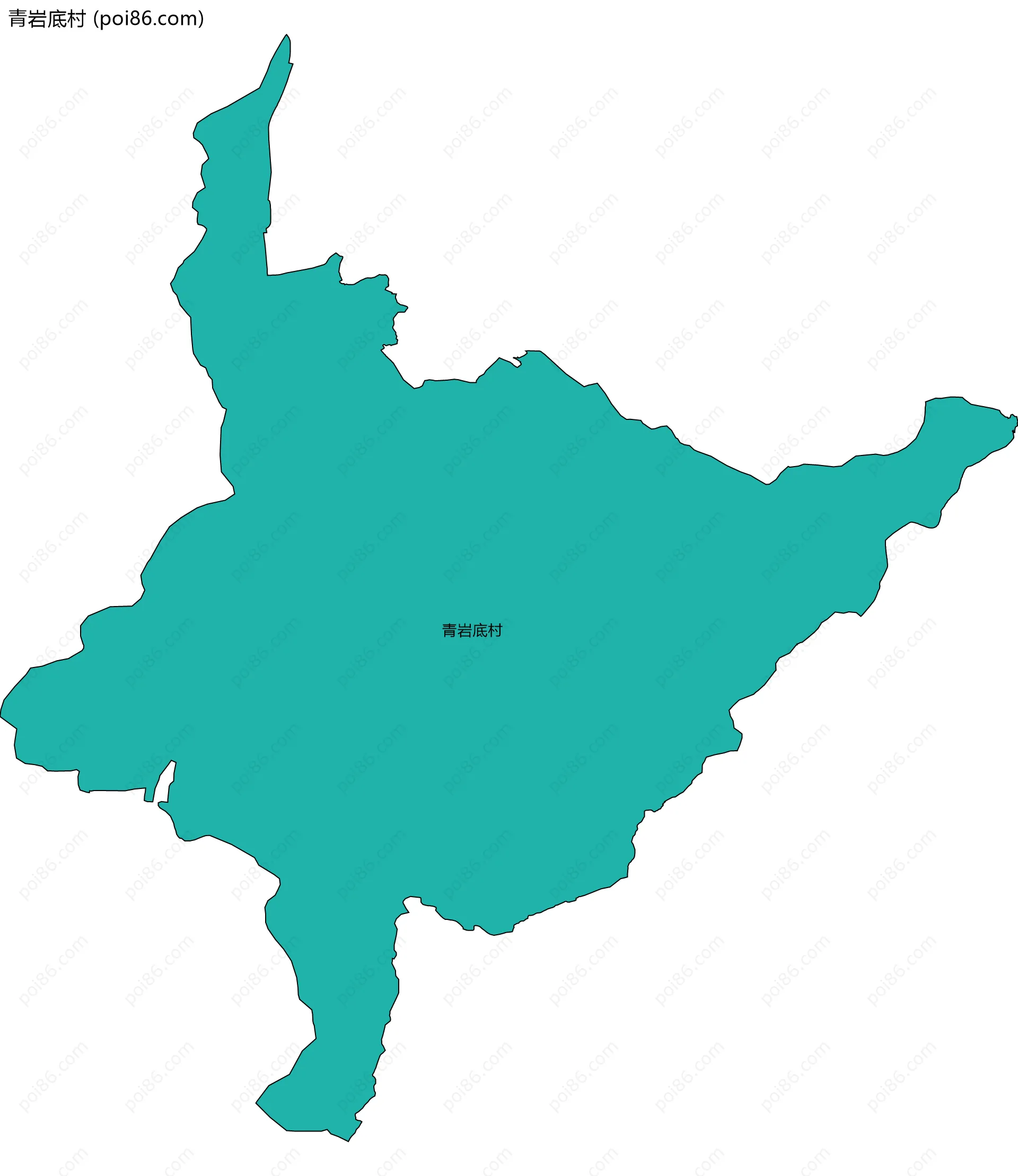 青岩底村边界地图