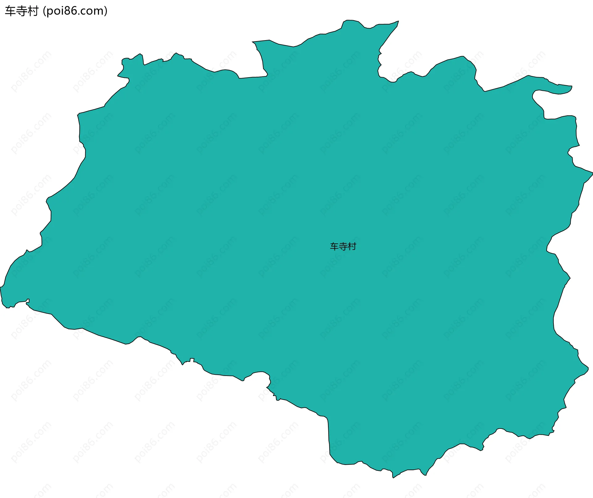 车寺村边界地图