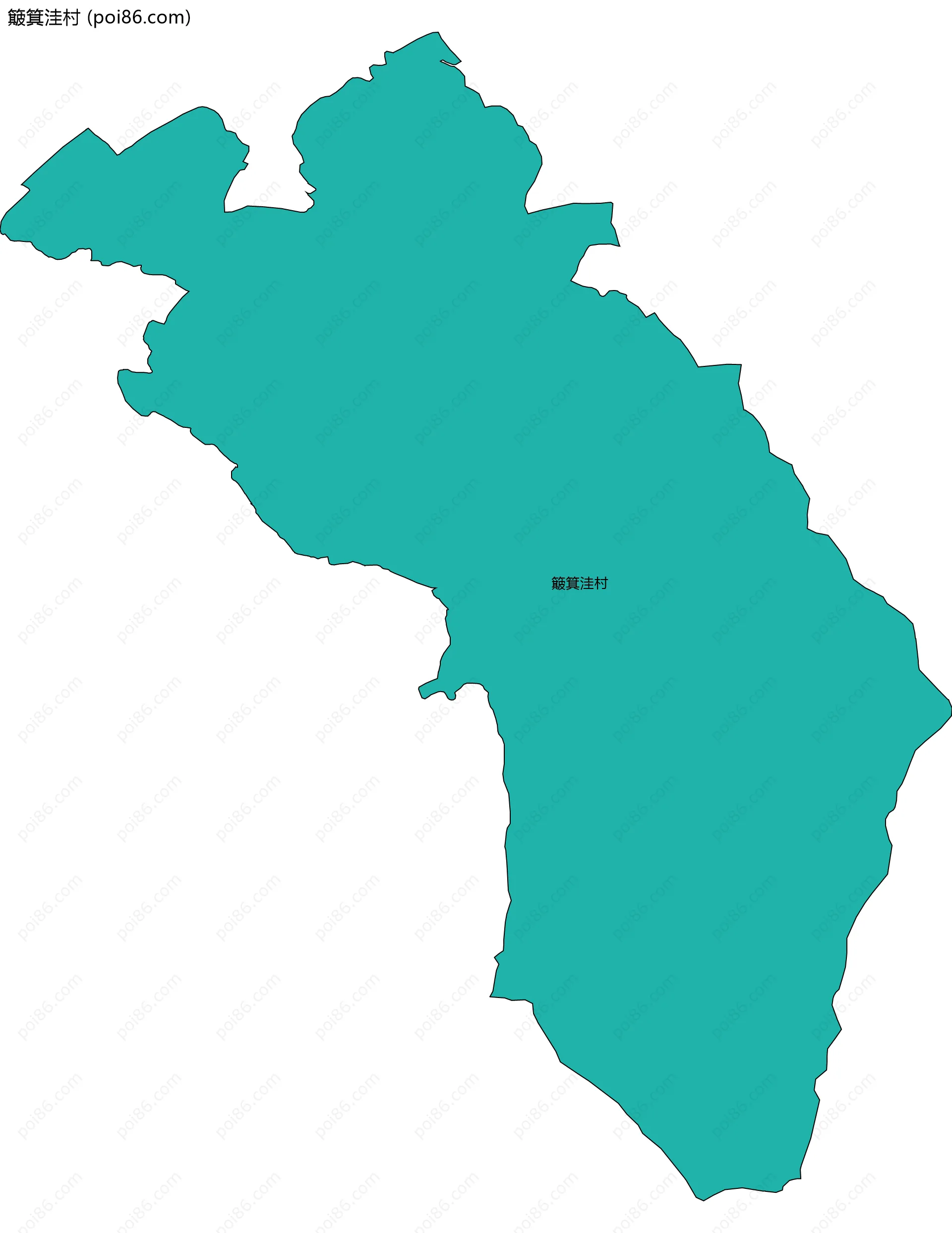 簸箕洼村边界地图