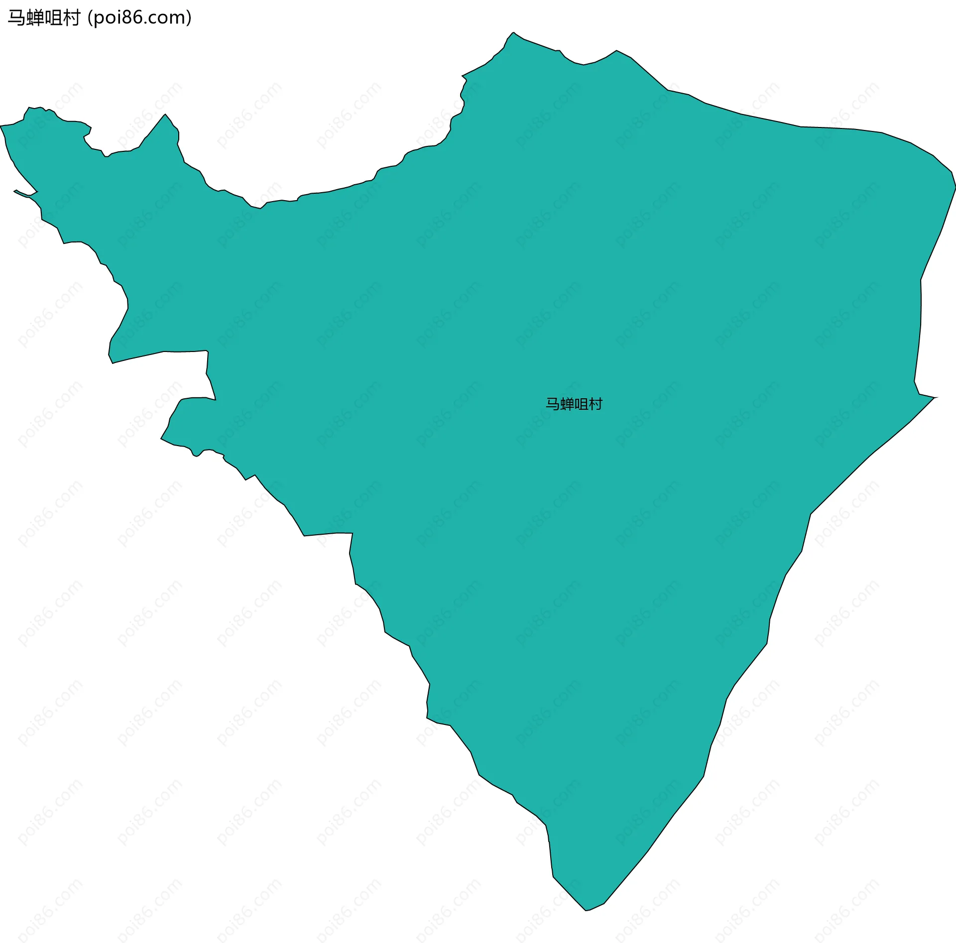 马蝉咀村边界地图