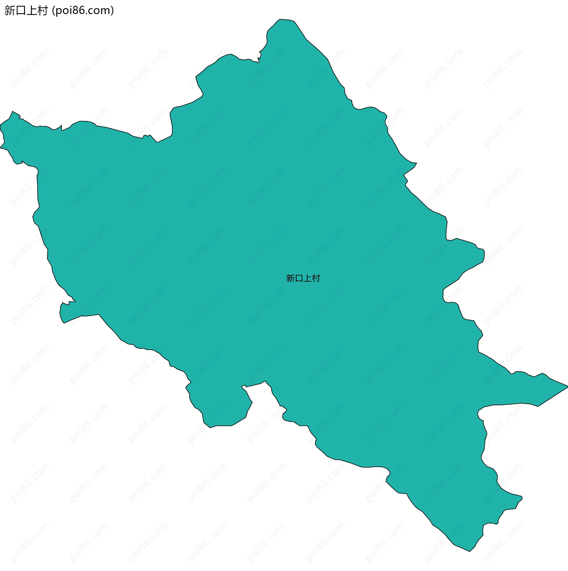 新口上村边界地图