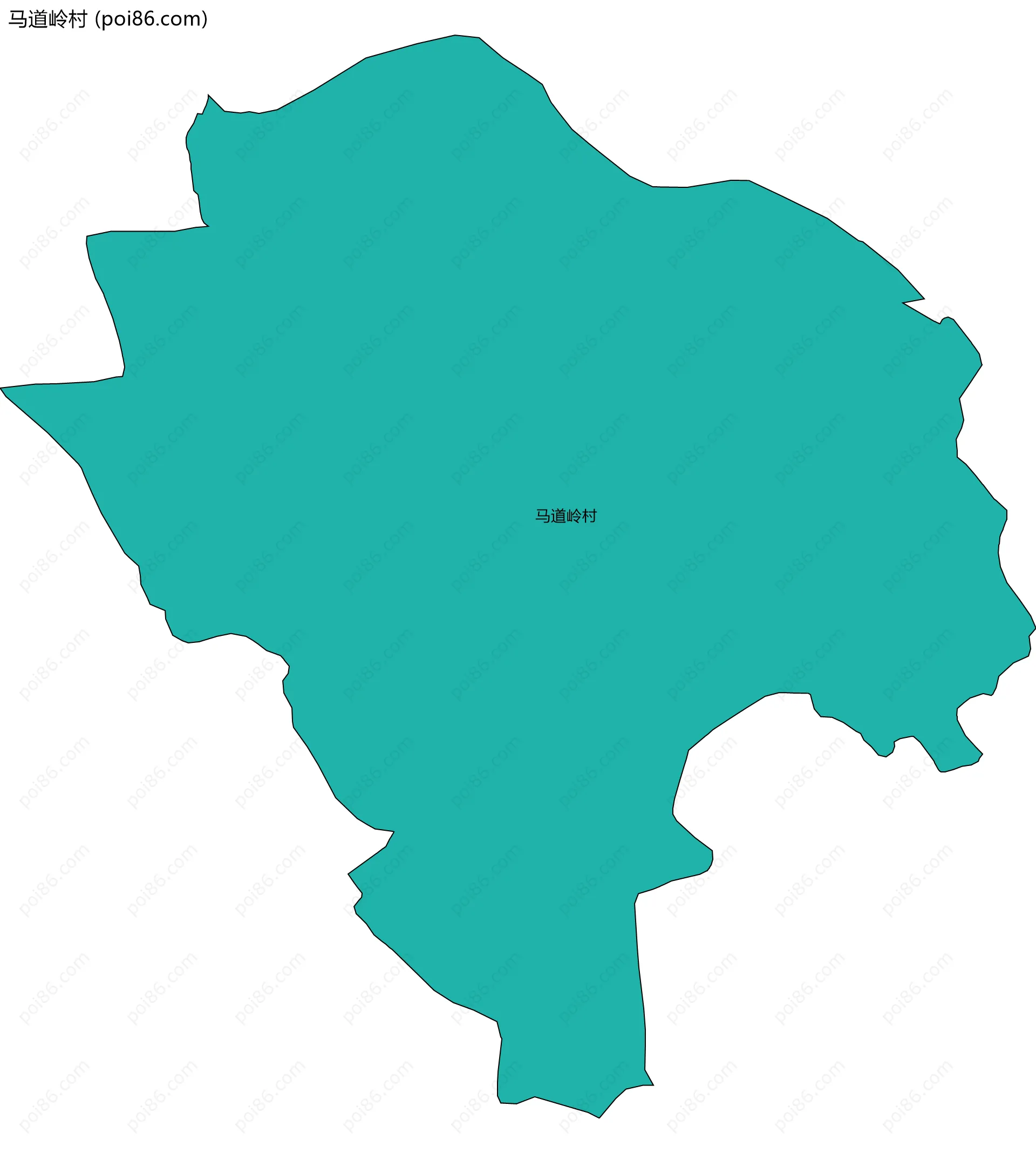 马道岭村边界地图