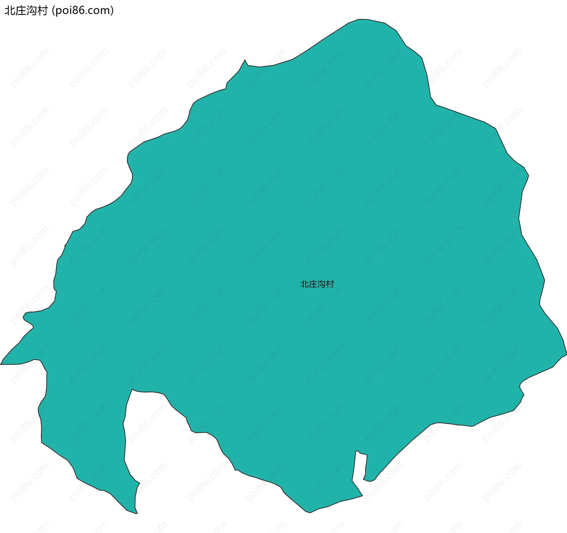 北庄沟村边界地图