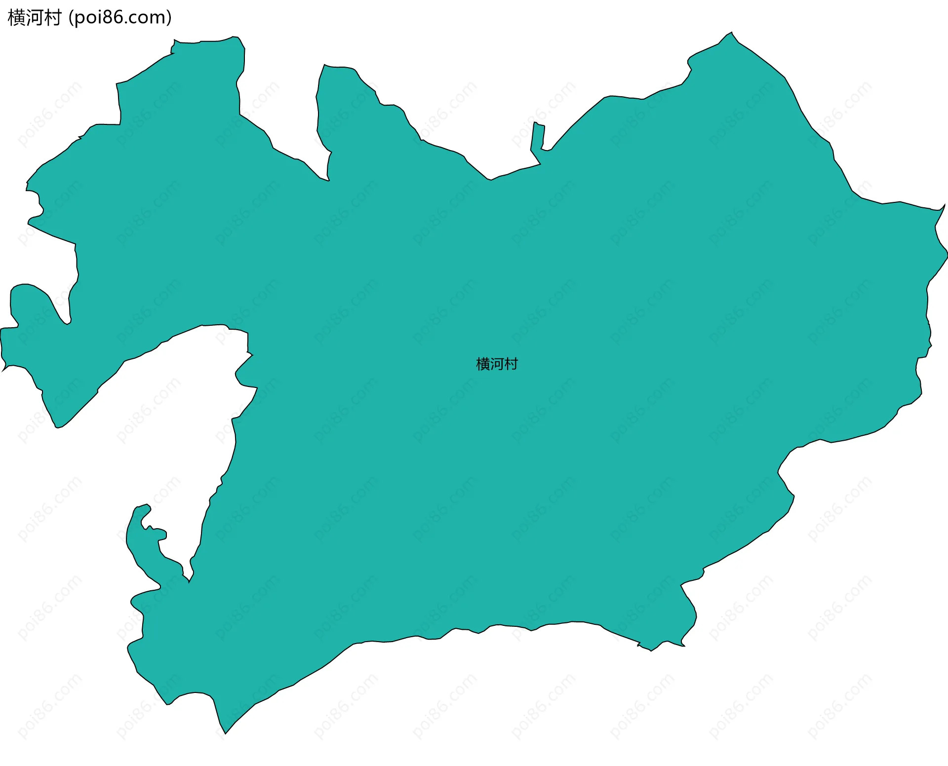横河村边界地图