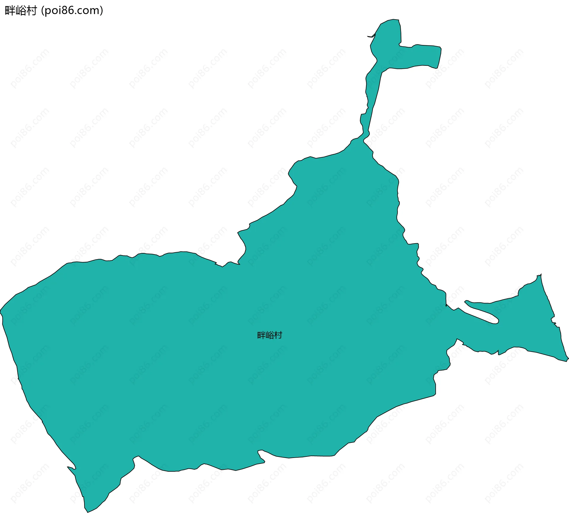 畔峪村边界地图