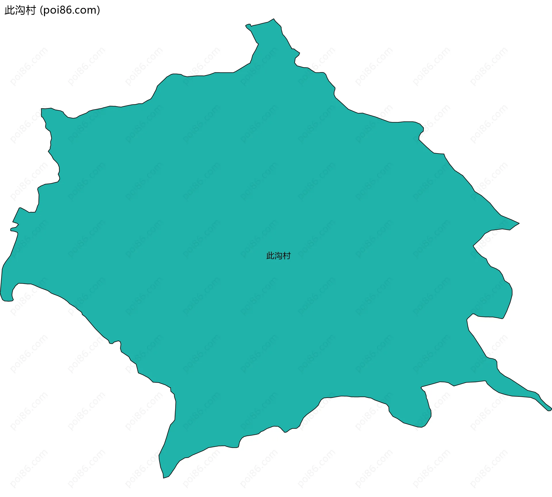 此沟村边界地图