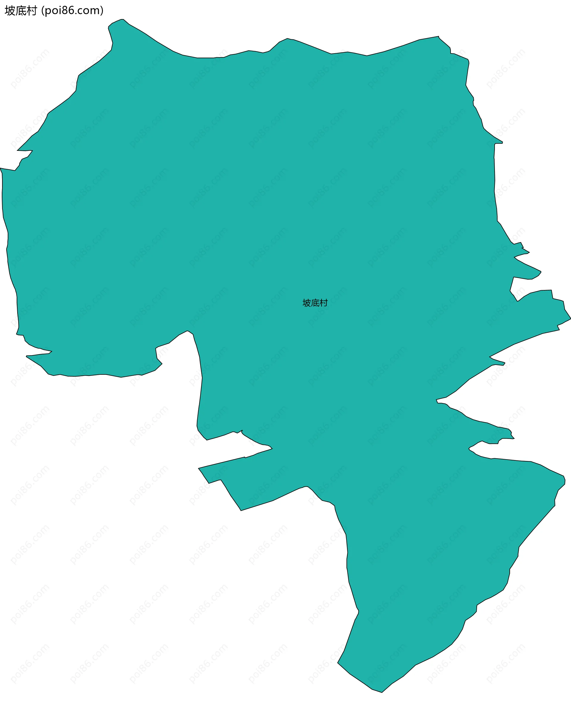 坡底村边界地图