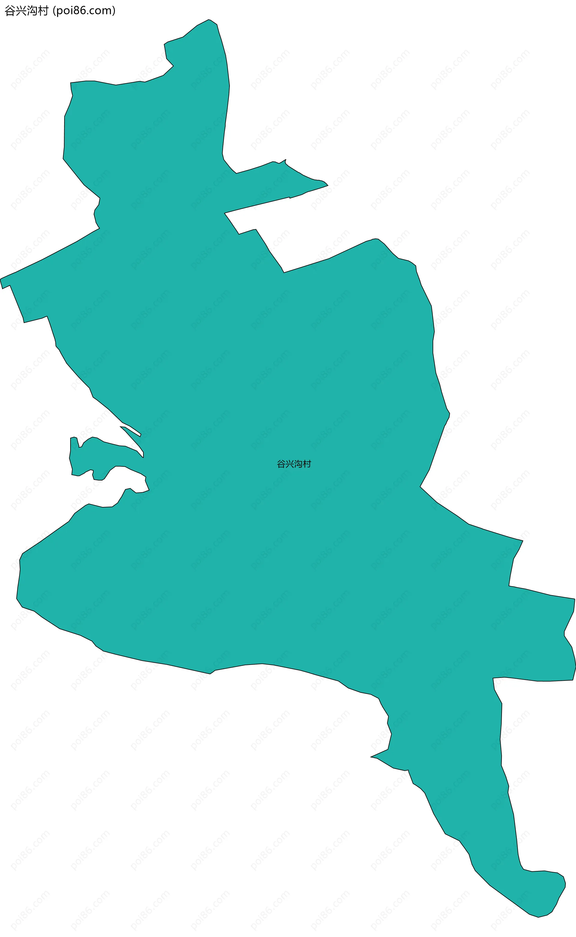 谷兴沟村边界地图