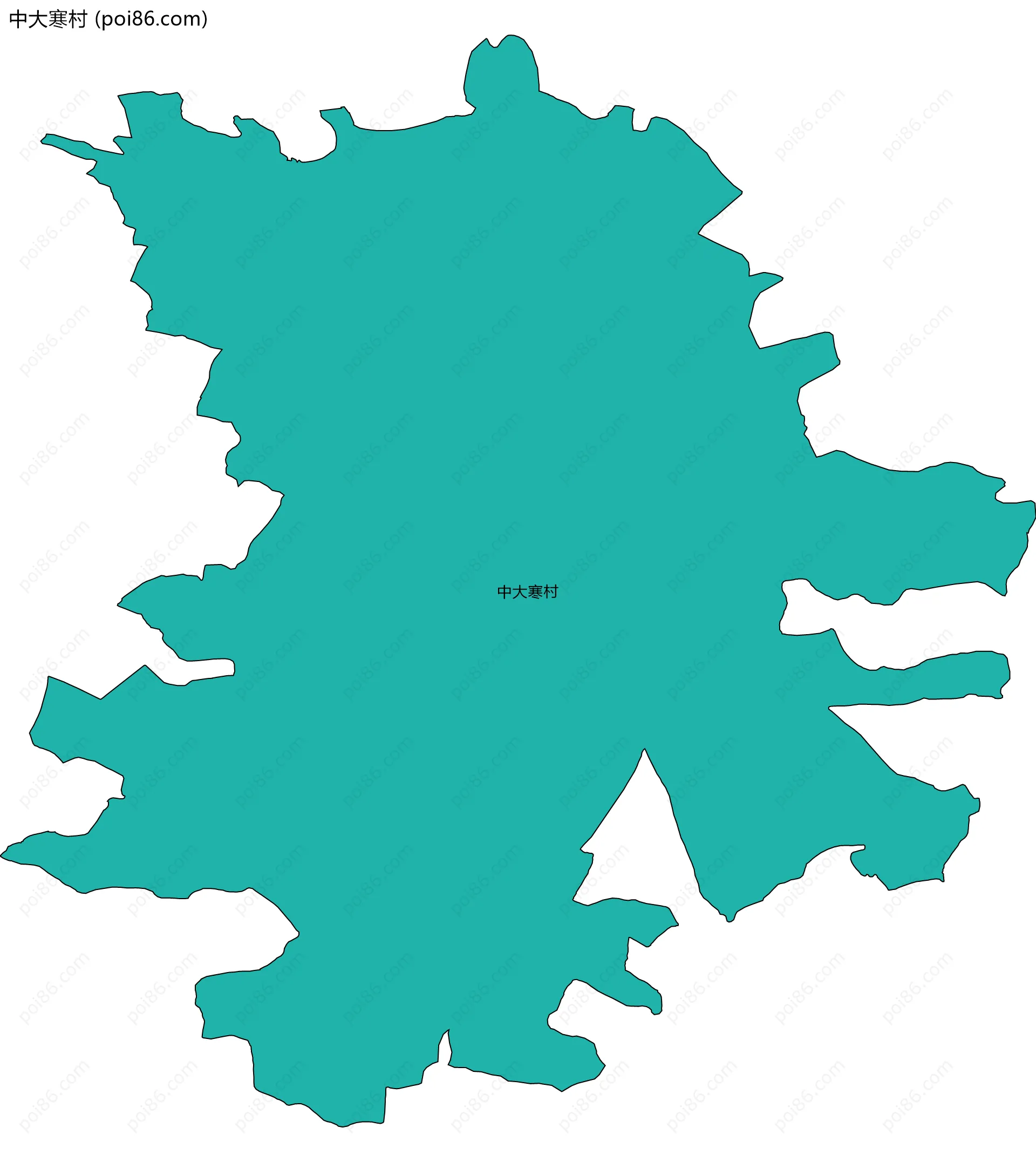 中大寒村边界地图