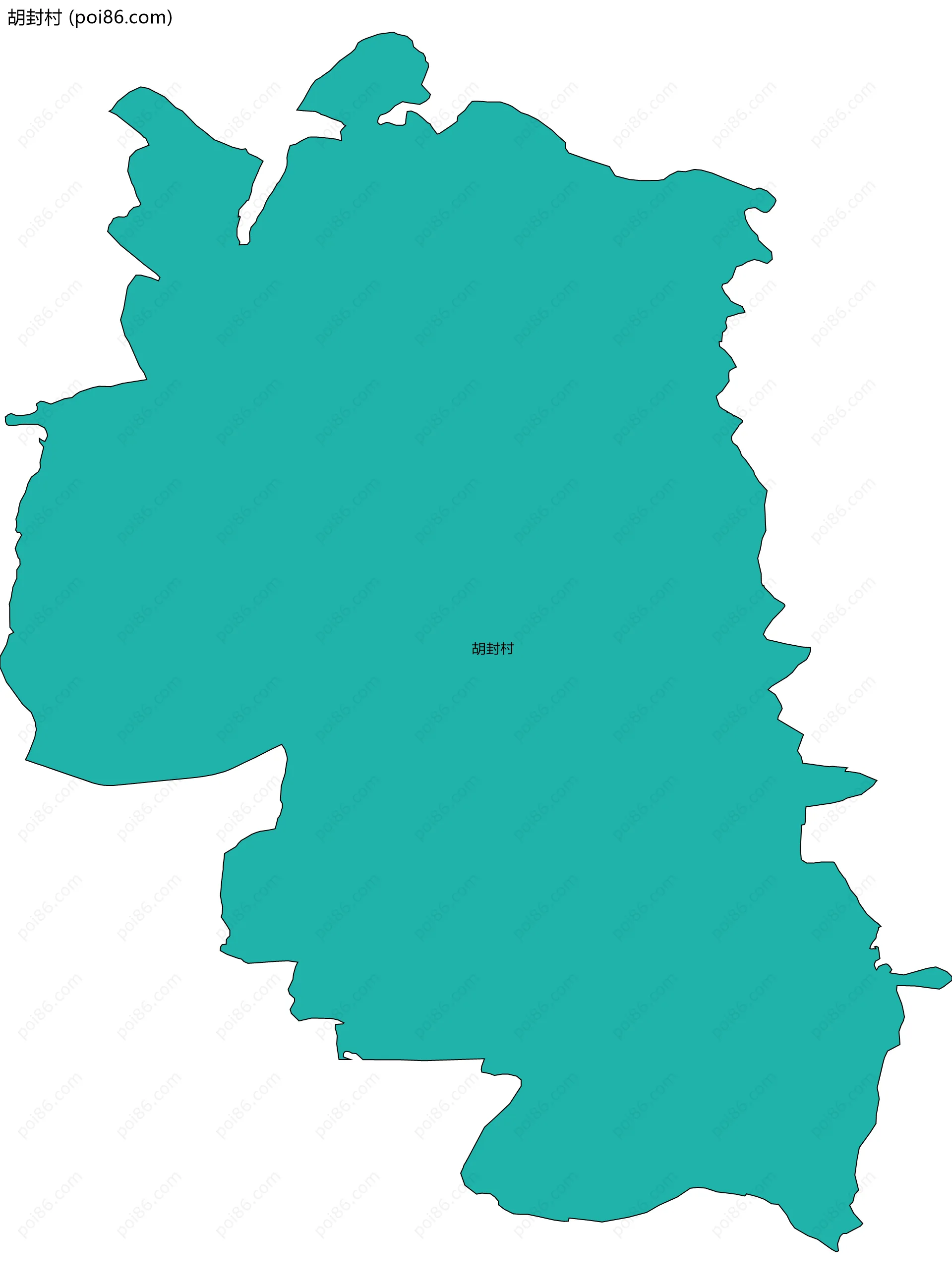 胡封村边界地图