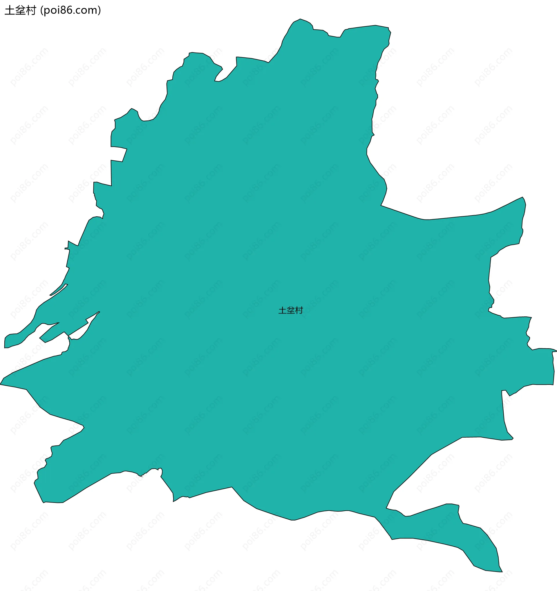土坌村边界地图