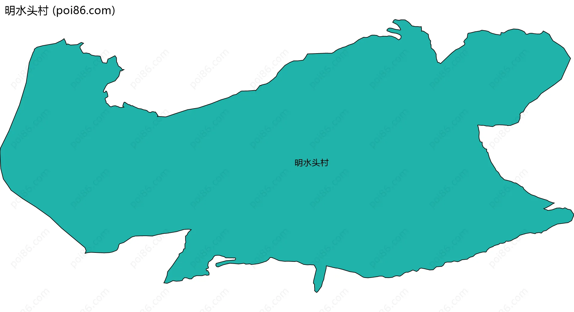 明水头村边界地图