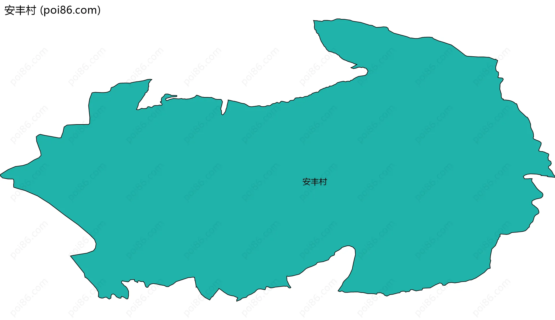 安丰村边界地图