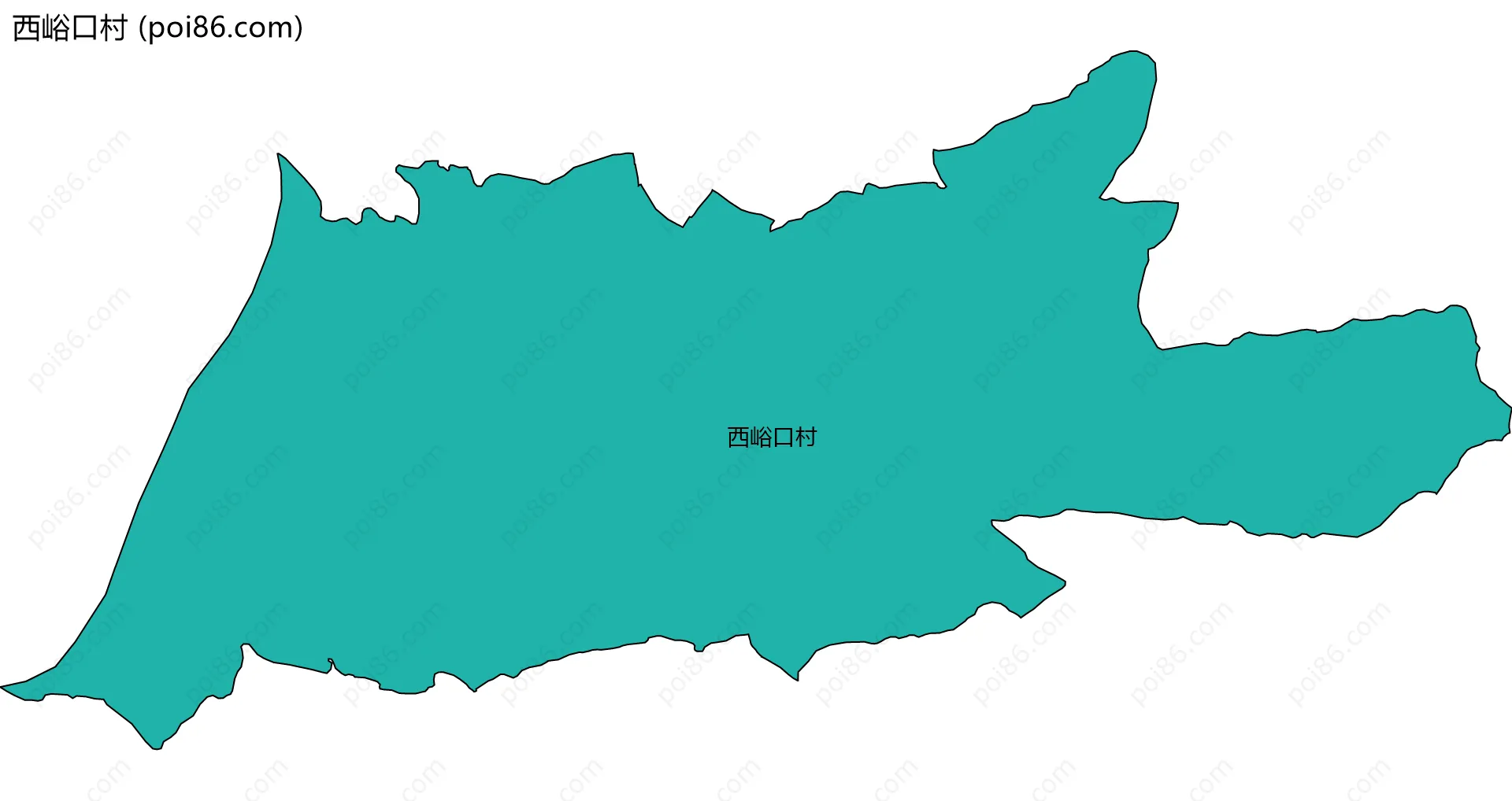 西峪口村边界地图