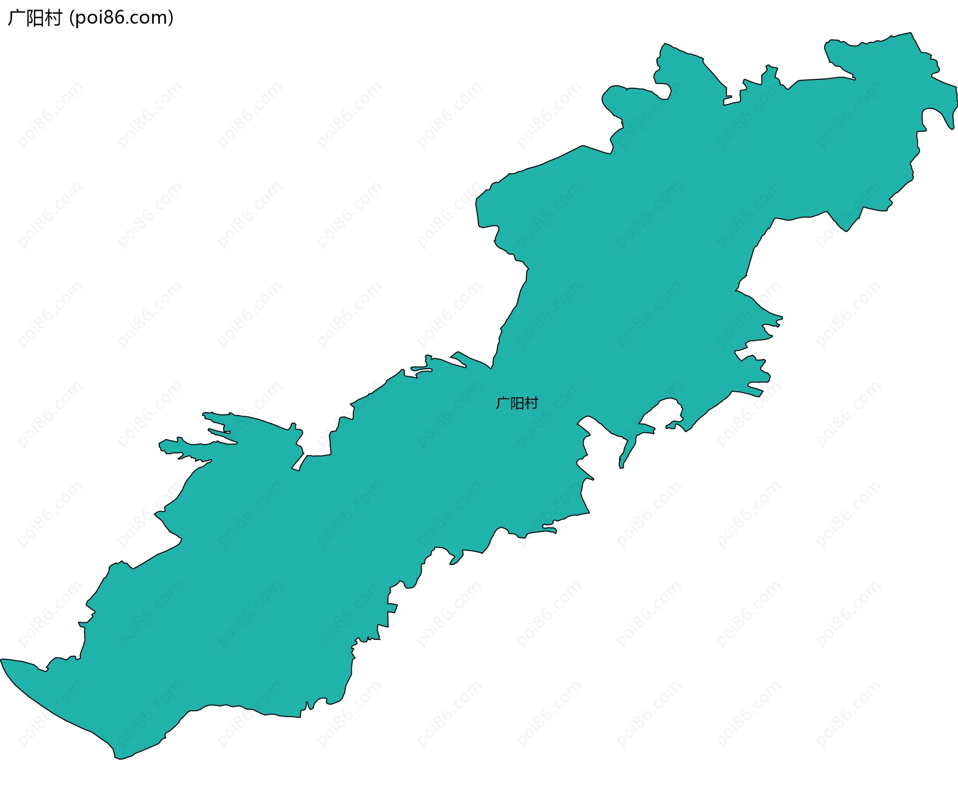 广阳村边界地图
