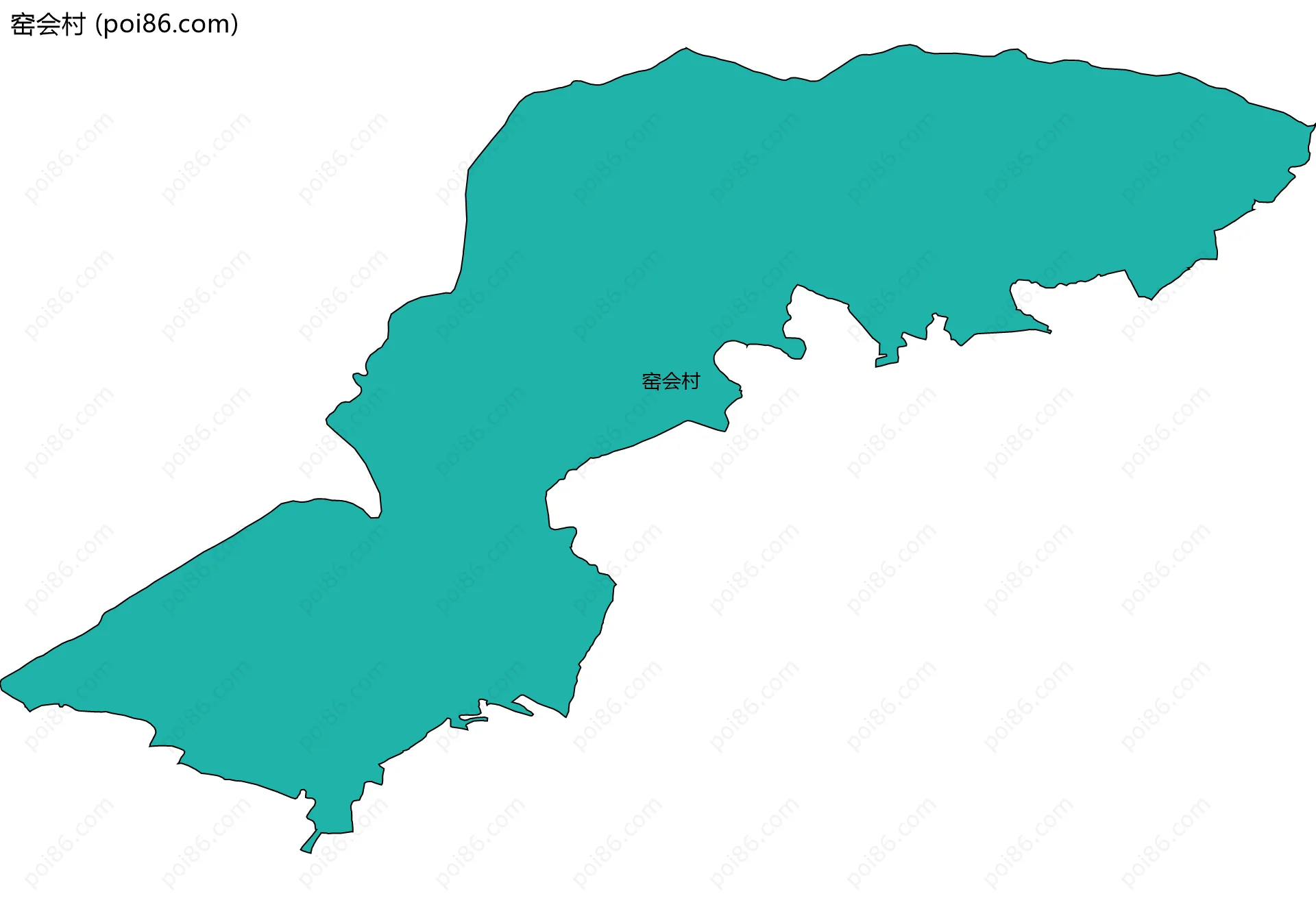 窑会村边界地图