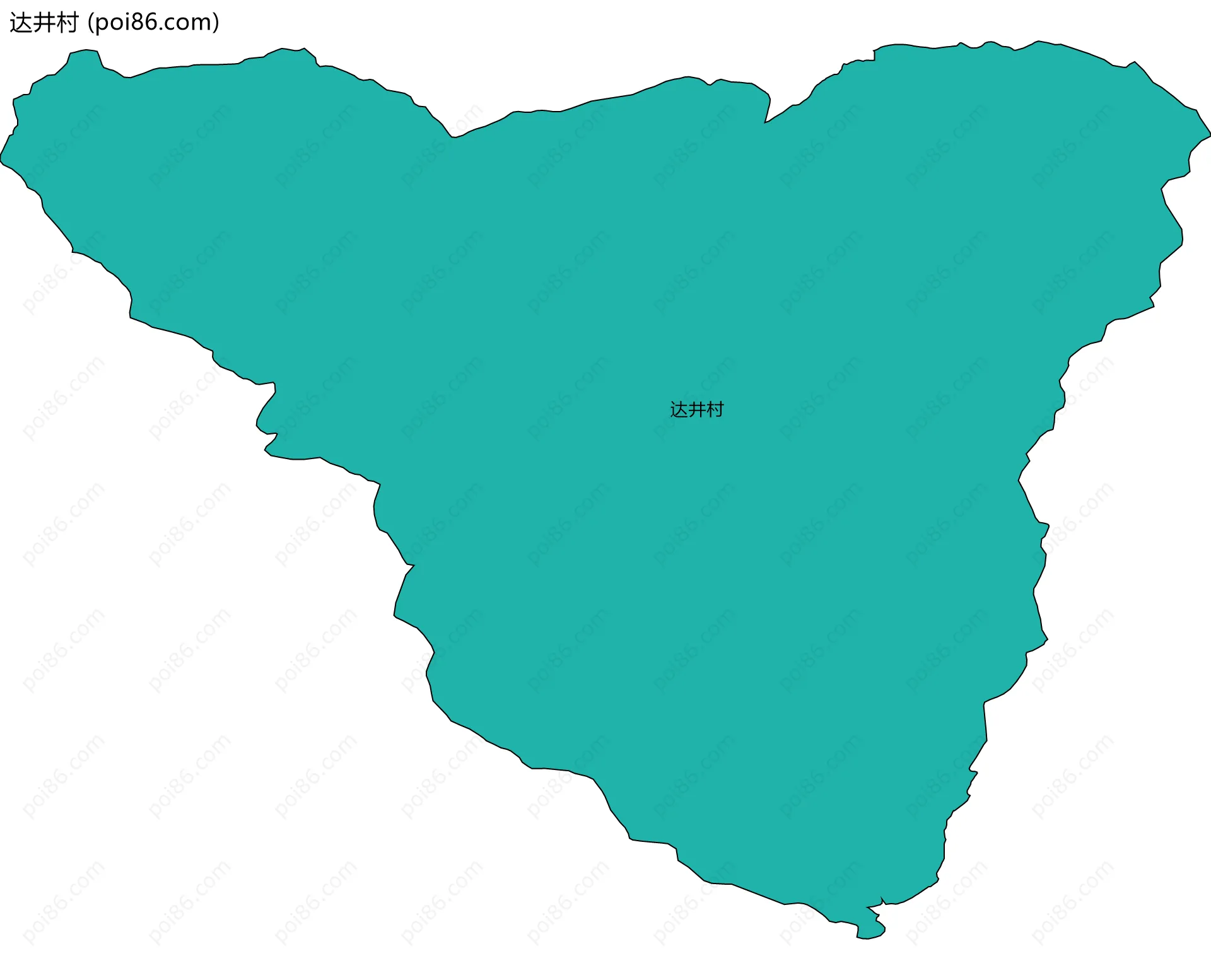 达井村边界地图