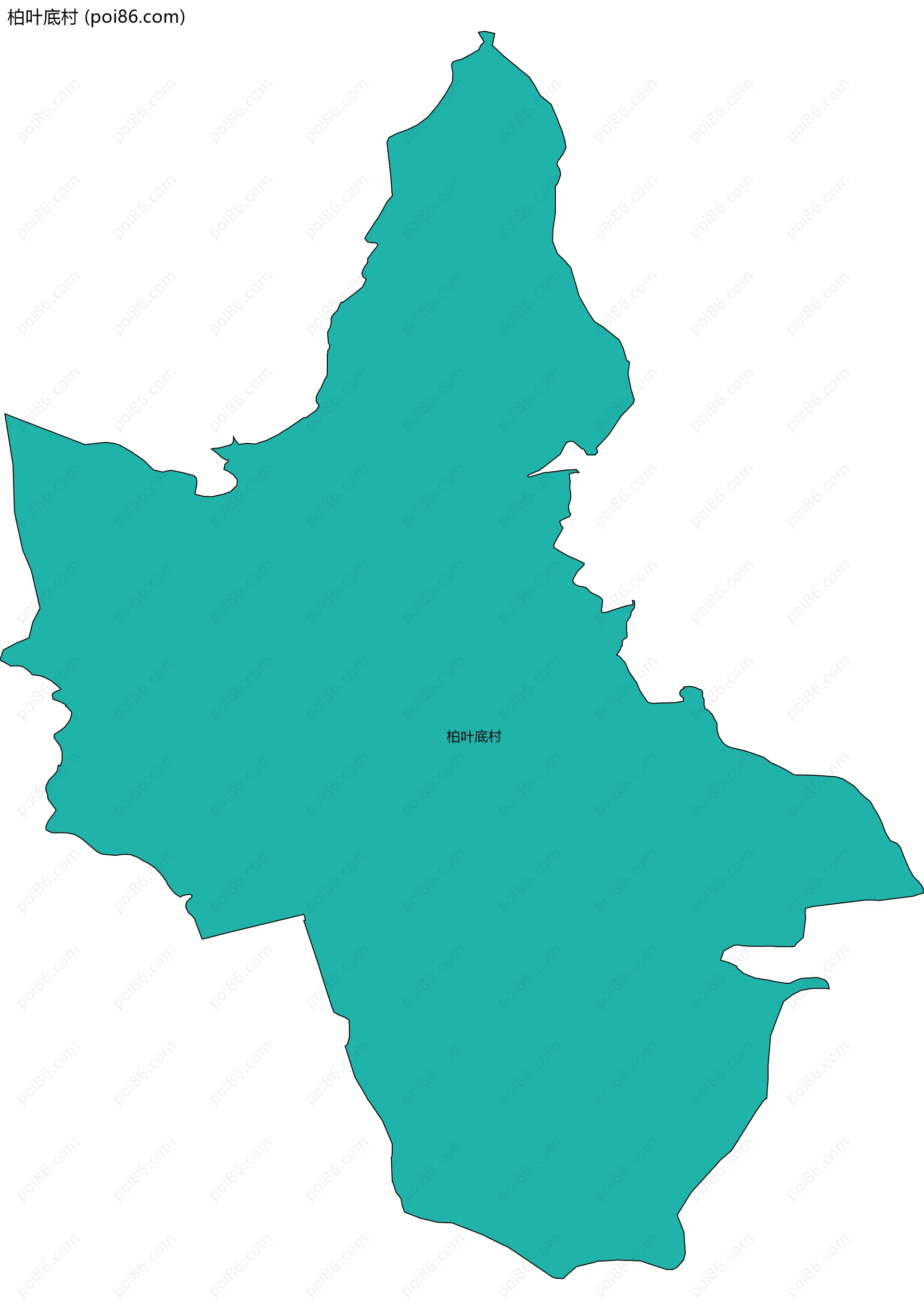 柏叶底村边界地图