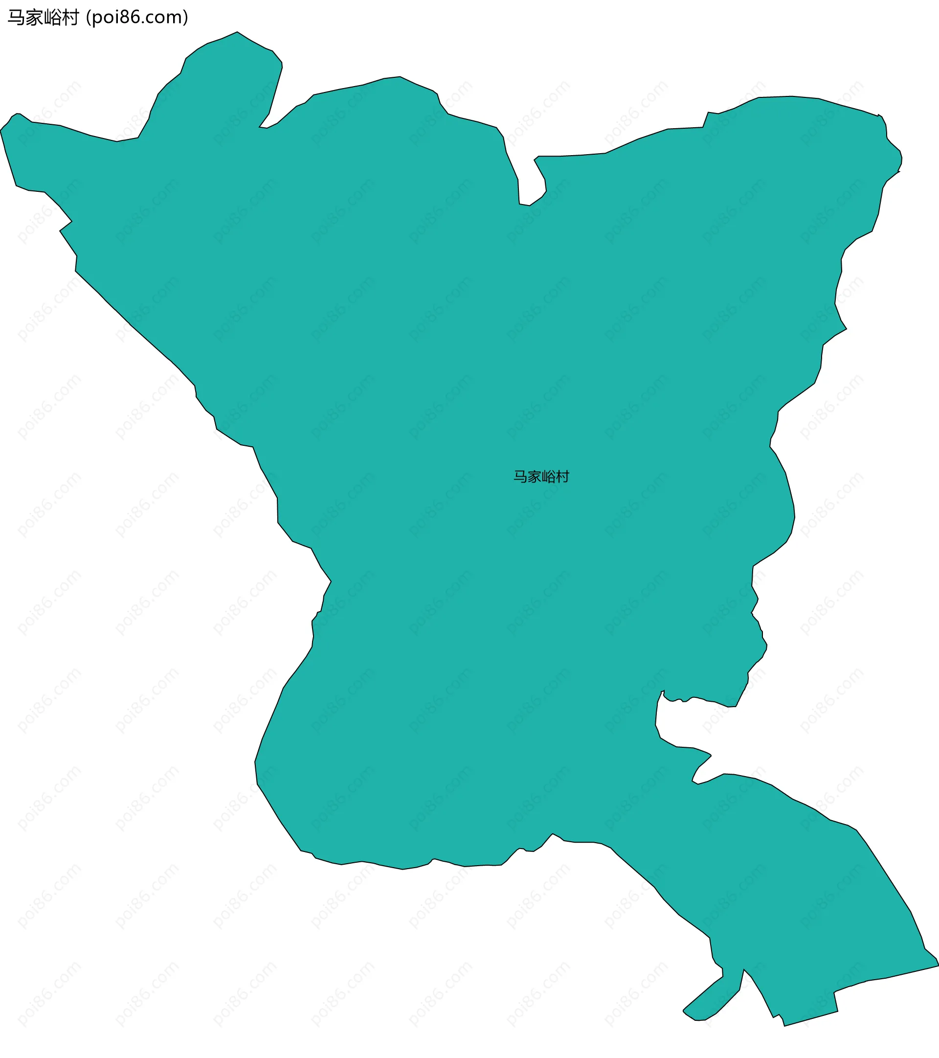 马家峪村边界地图