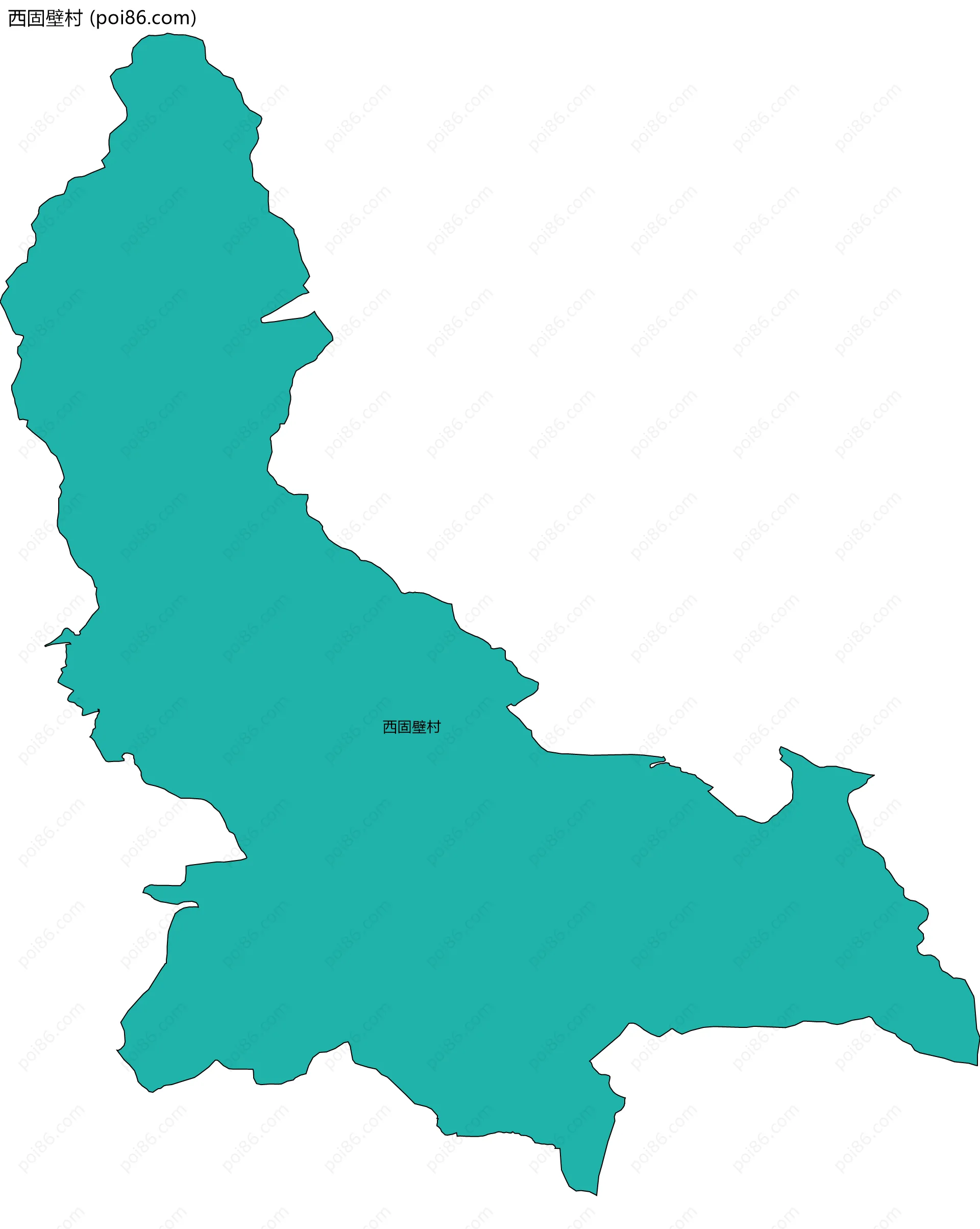 西固壁村边界地图