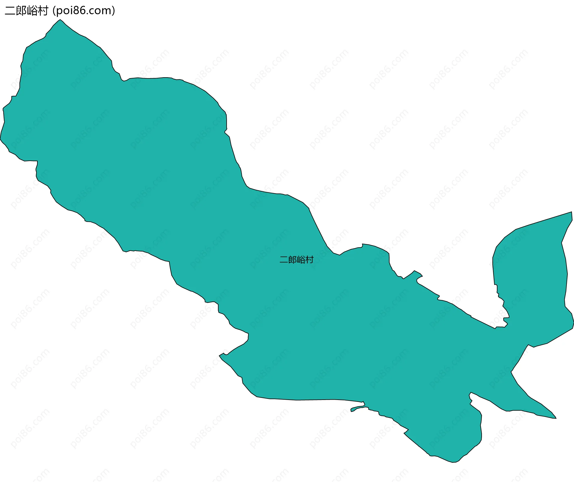 二郎峪村边界地图