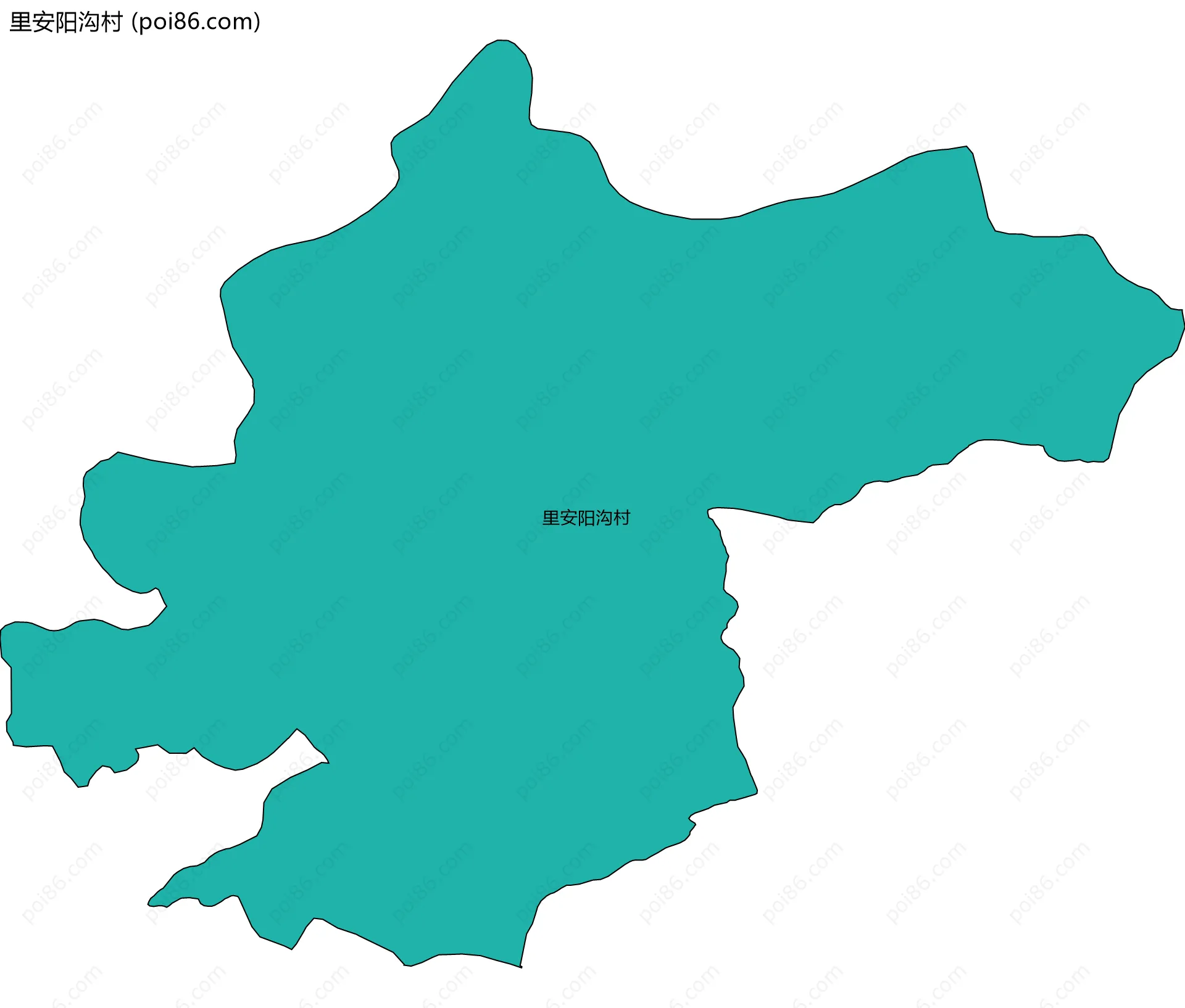 里安阳沟村边界地图