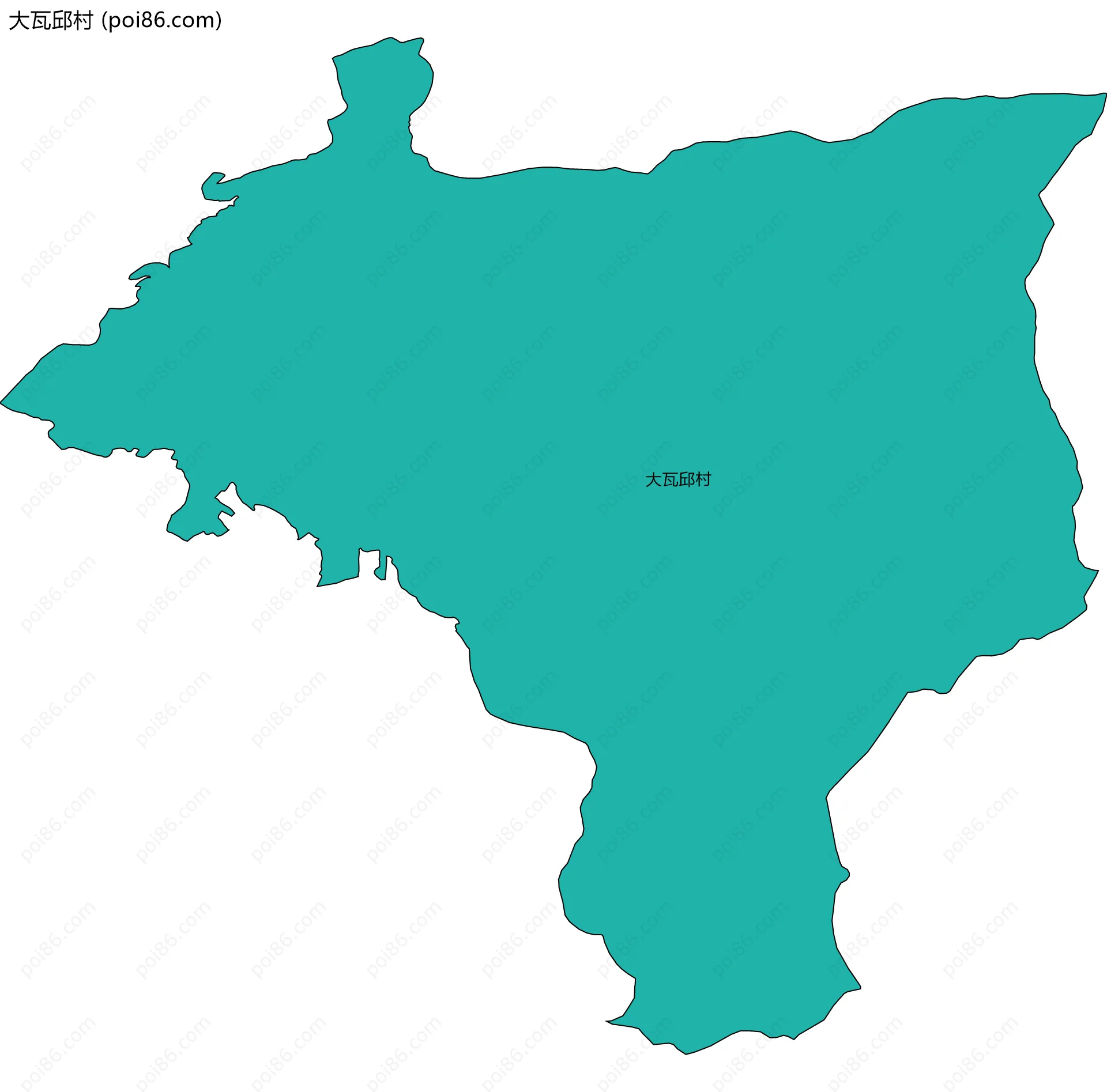 大瓦邱村边界地图